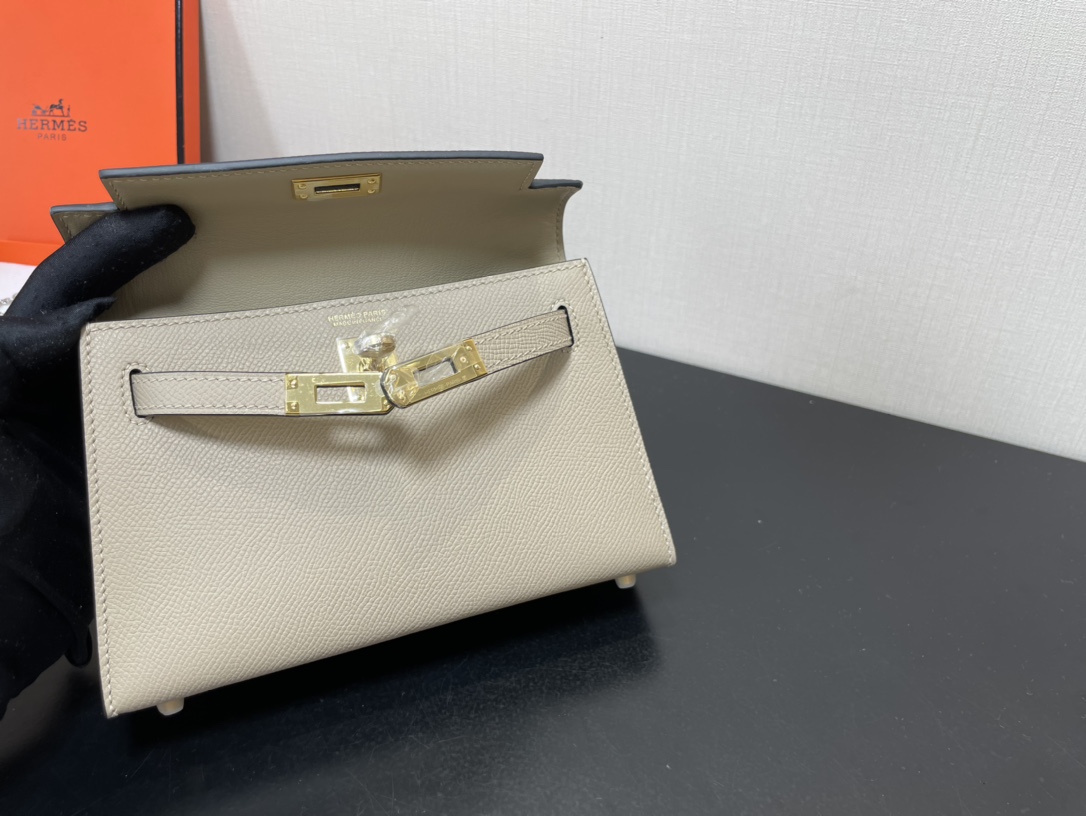 H**mes kelly-gold&silver hardware-19cm