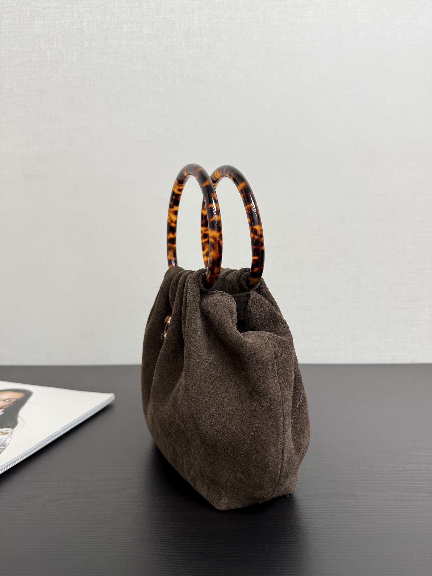 Cha*nel Matelasse Suede Hand Bag -18*24*12CM