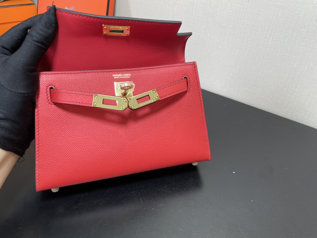 H**mes kelly-gold&silver hardware-19cm