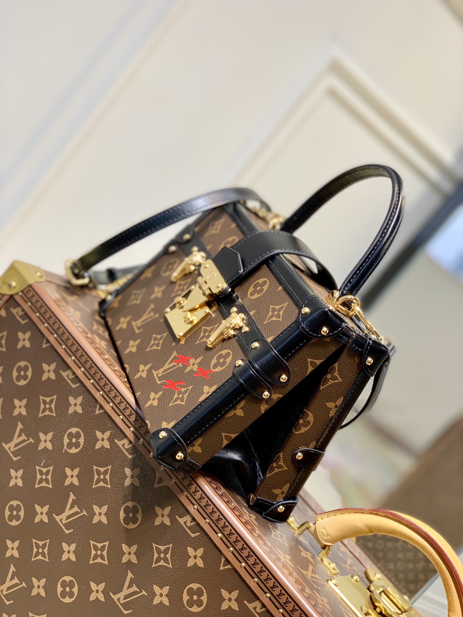 l0*is V*t0n petite malle handbags-24*16*13cm