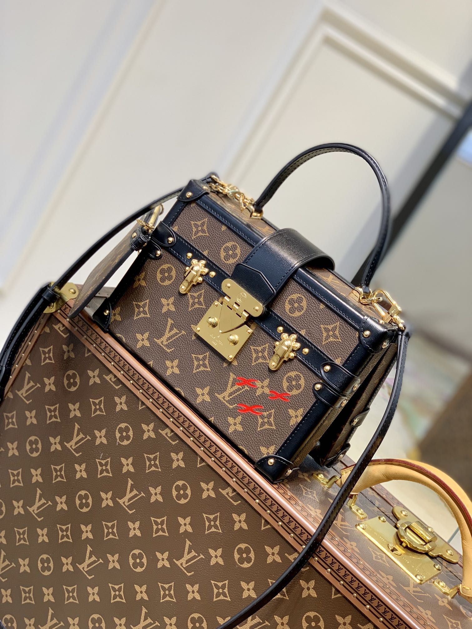 l0*is V*t0n petite malle handbags-24*16*13cm