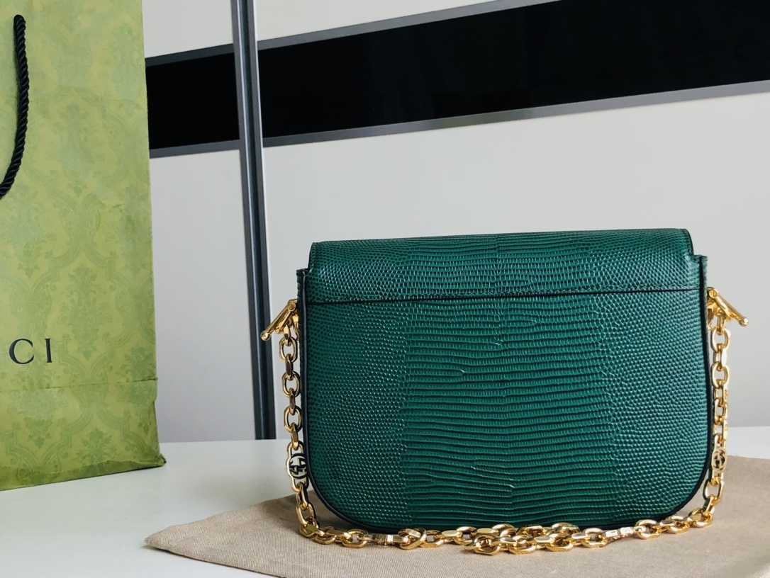G*u*i 1955 horsebit shoulder bag-20.6*14.4*5.1cm