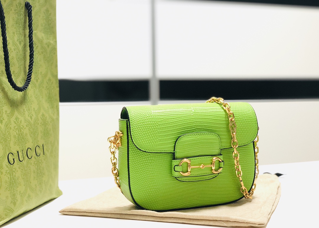 G*u*i 1955 horsebit shoulder bag-20.6*14.4*5.1cm