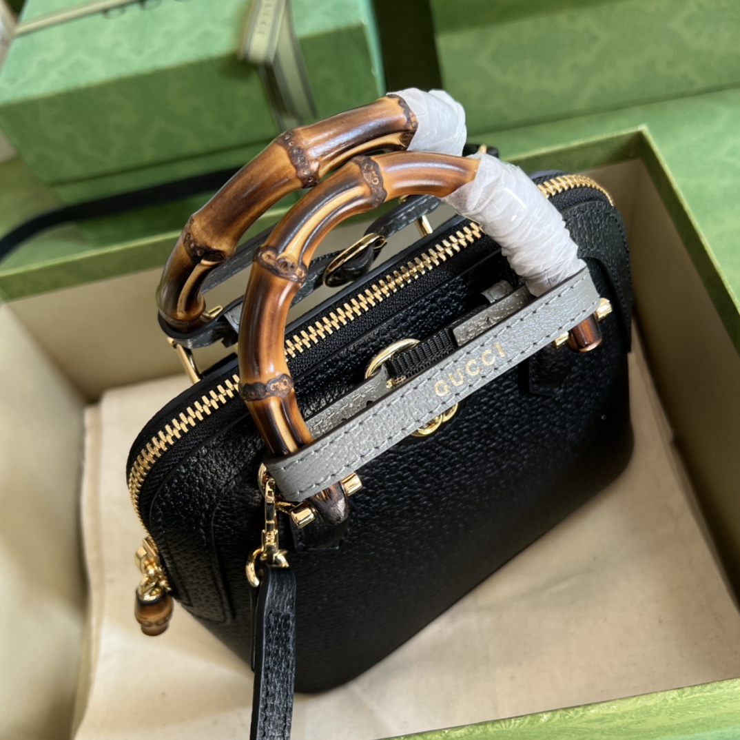 G*u*i diana bamboo mini tot bag-20x16x8.5cm
