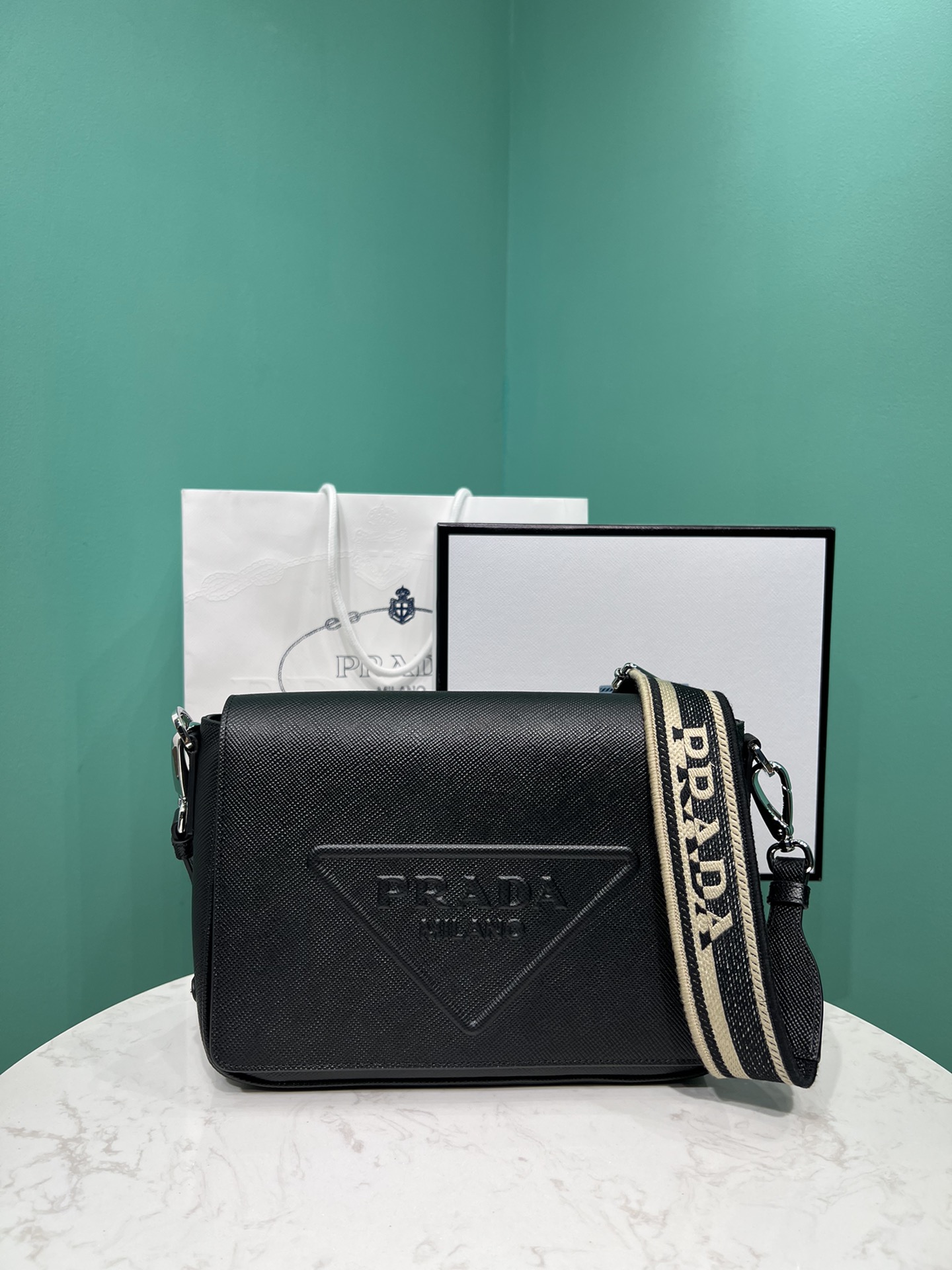 Pra*a crossbody bag-2vd046 -26*18*6.5cm