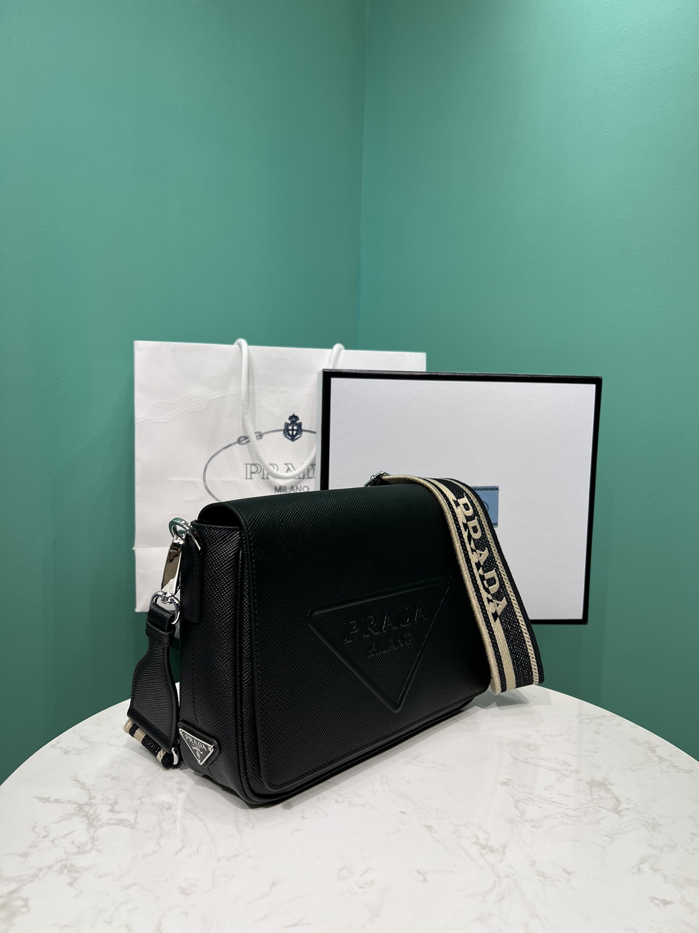 Pra*a crossbody bag-2vd046 -26*18*6.5cm
