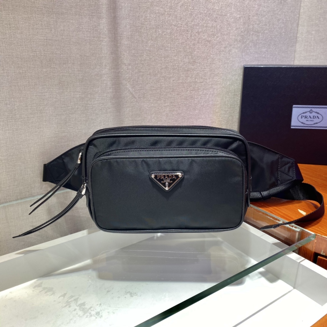 Pra*a 1bl010 waist bag -21*12.5*4.5cm