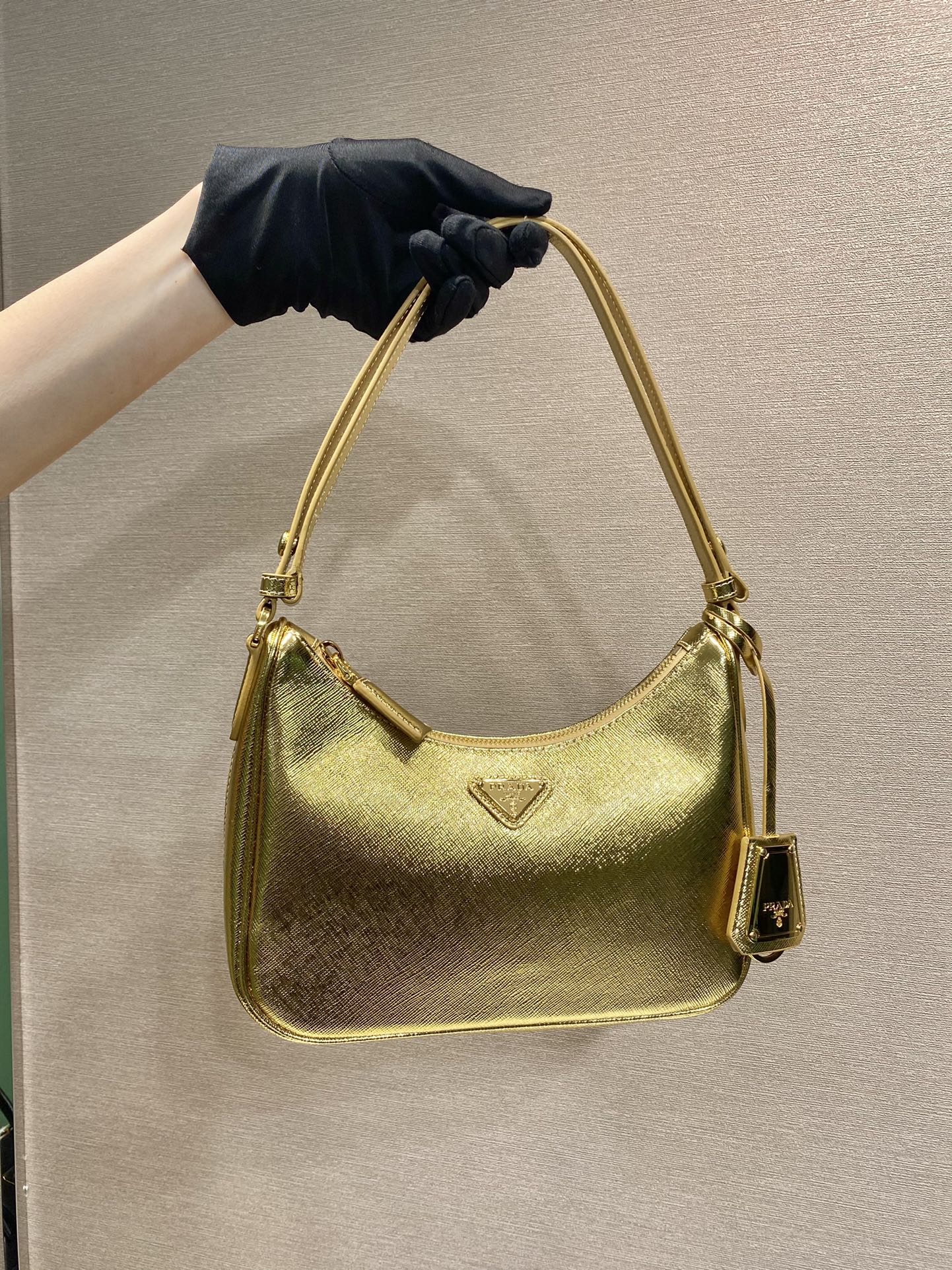 Pra*a nylon 1bc204b hobo bag-23*17*6.5cm