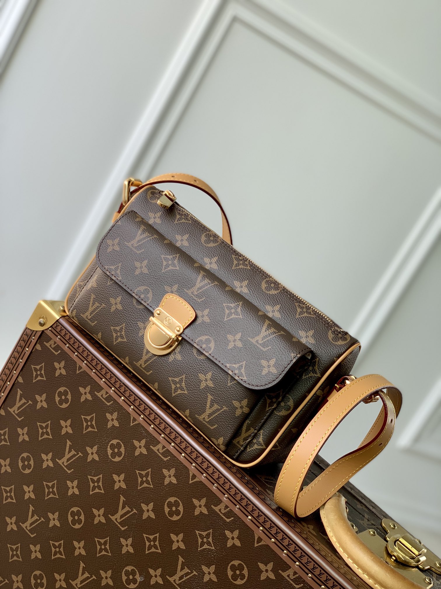 l0*is V*t0n vintage m60006 bag-27*10*15cm