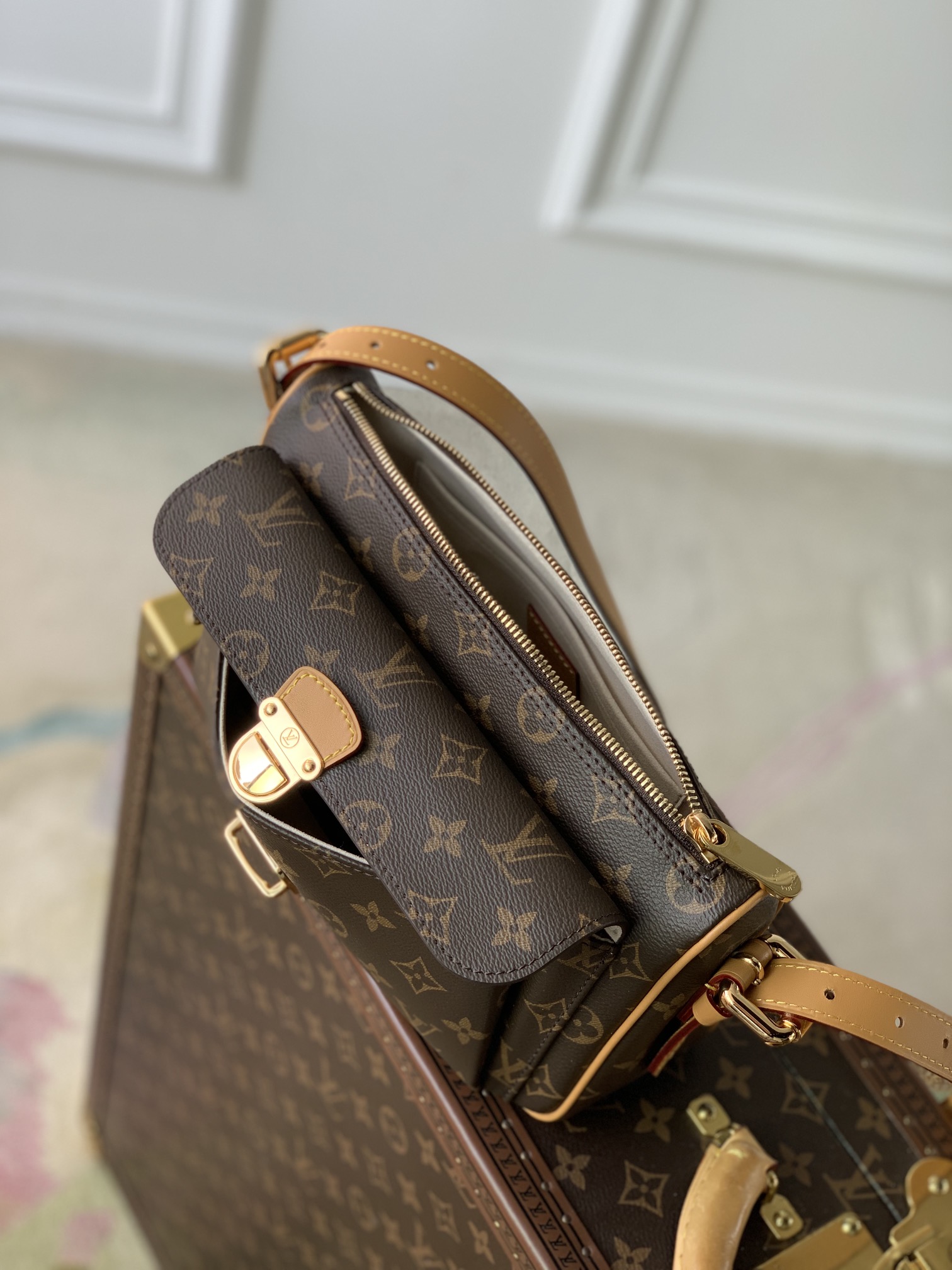 l0*is V*t0n vintage m60006 bag-27*10*15cm