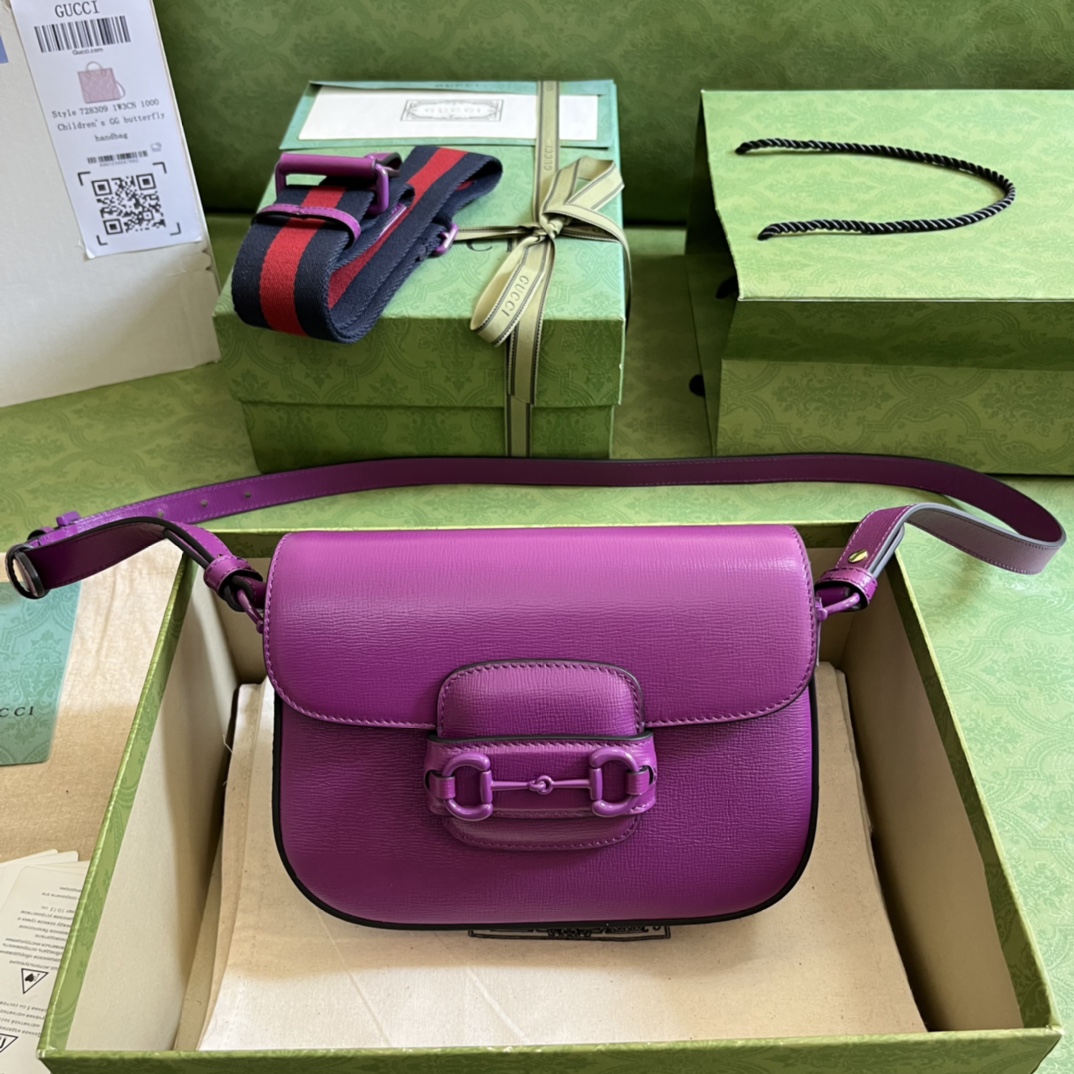 G*u*i 1955 horsebit shoulder bag-20.6*14.4*5.1cm