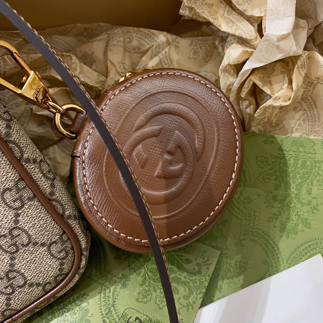 G*u*i interlocking double g phone bag-10.5*18*3cm