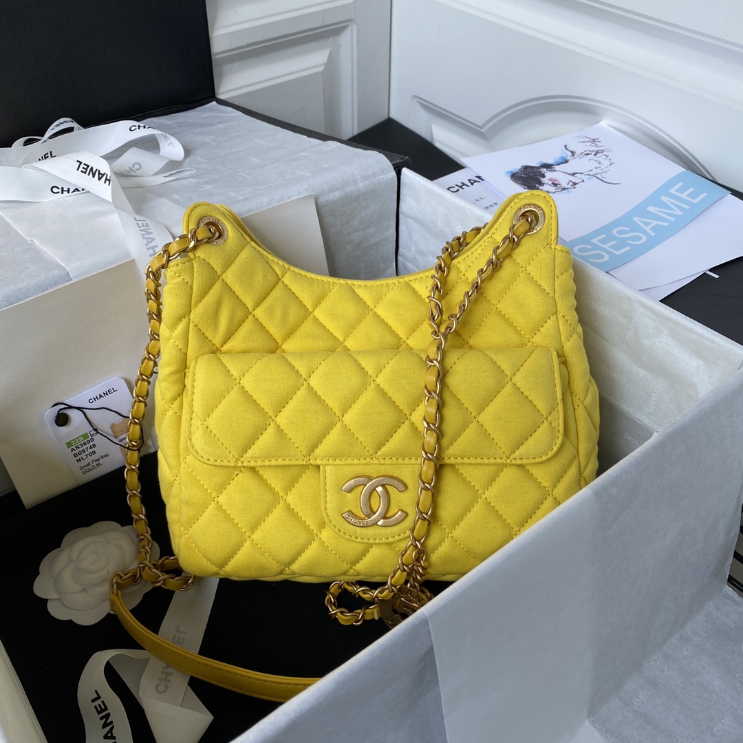 Ch@nel Hobo Handbags-21.5×22.5×7CM