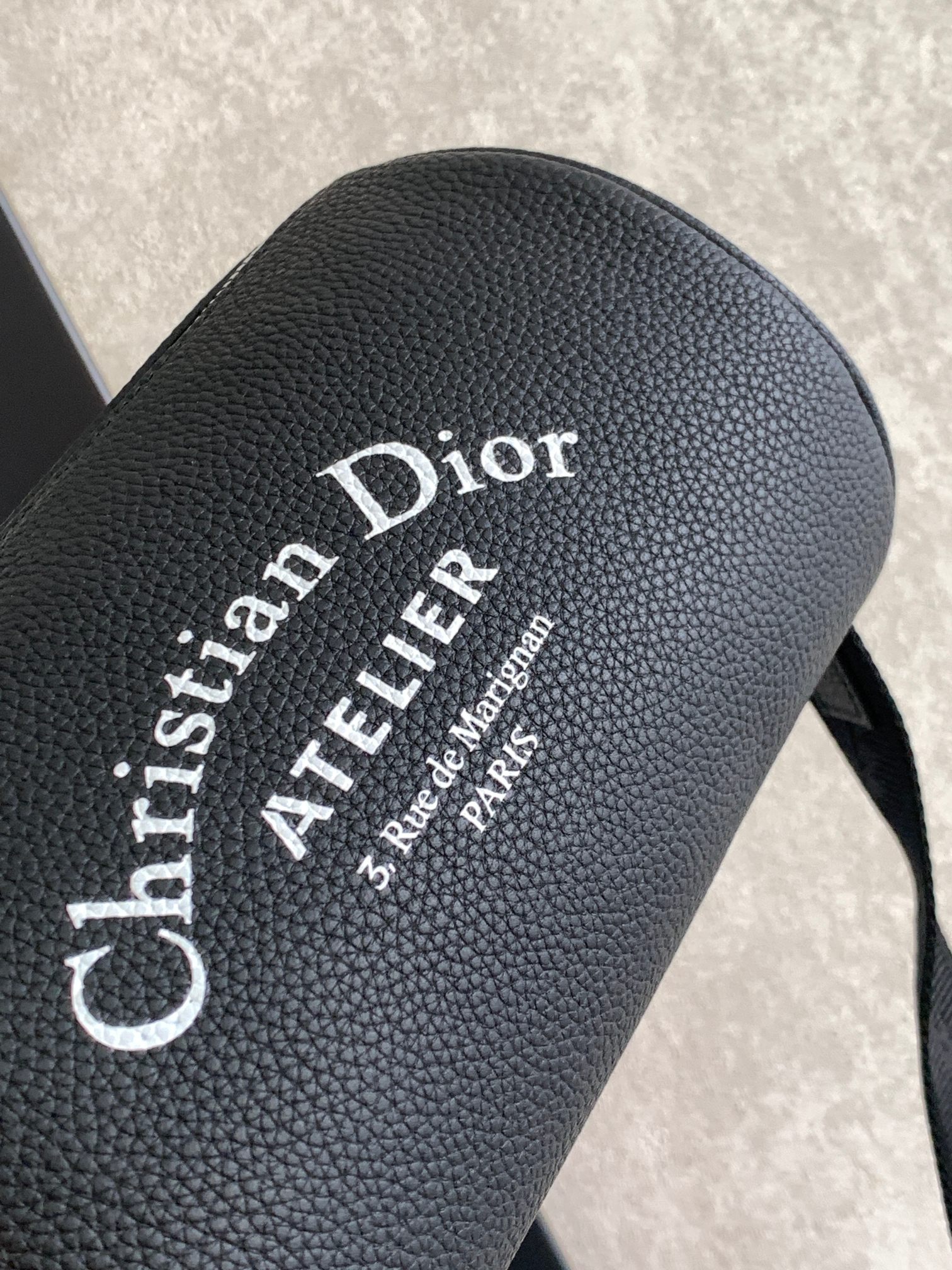 D*or oblique barrel crossbody bag-21.3x12.5x12.5cm