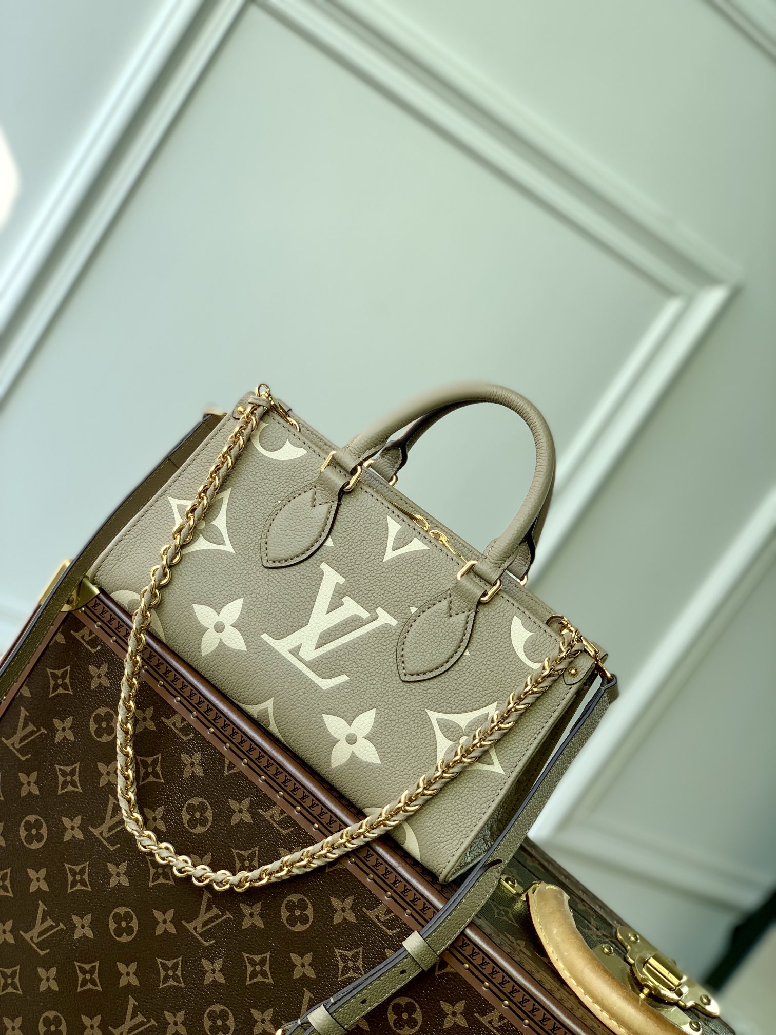 l0*is V*t0n onthego east west handbag-m23640-25*13*10cm