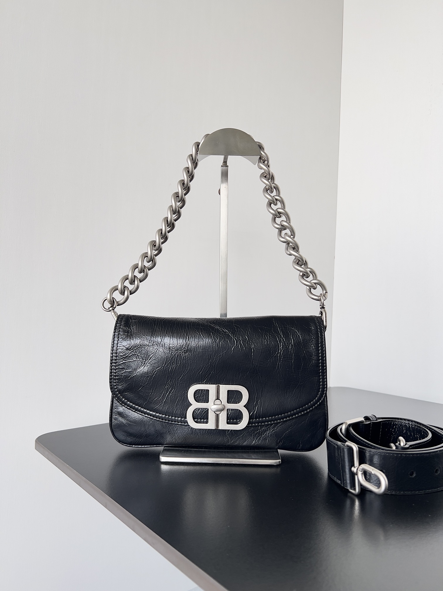 Ba*len*cia*ga bb soft bag-25.3*24.8*3cm