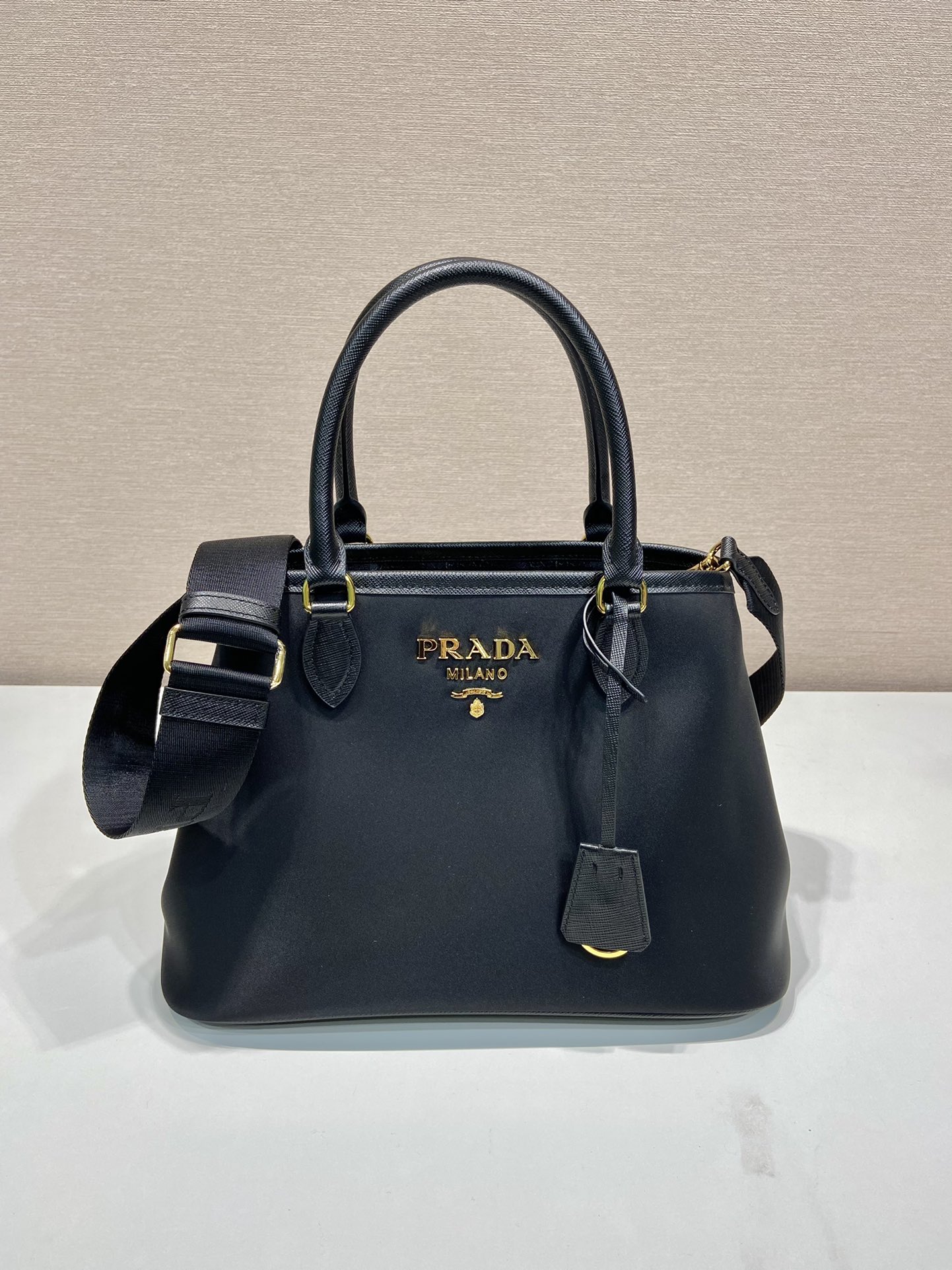 Pra*a 1ba173 vintage tote-30*20*15.5cm