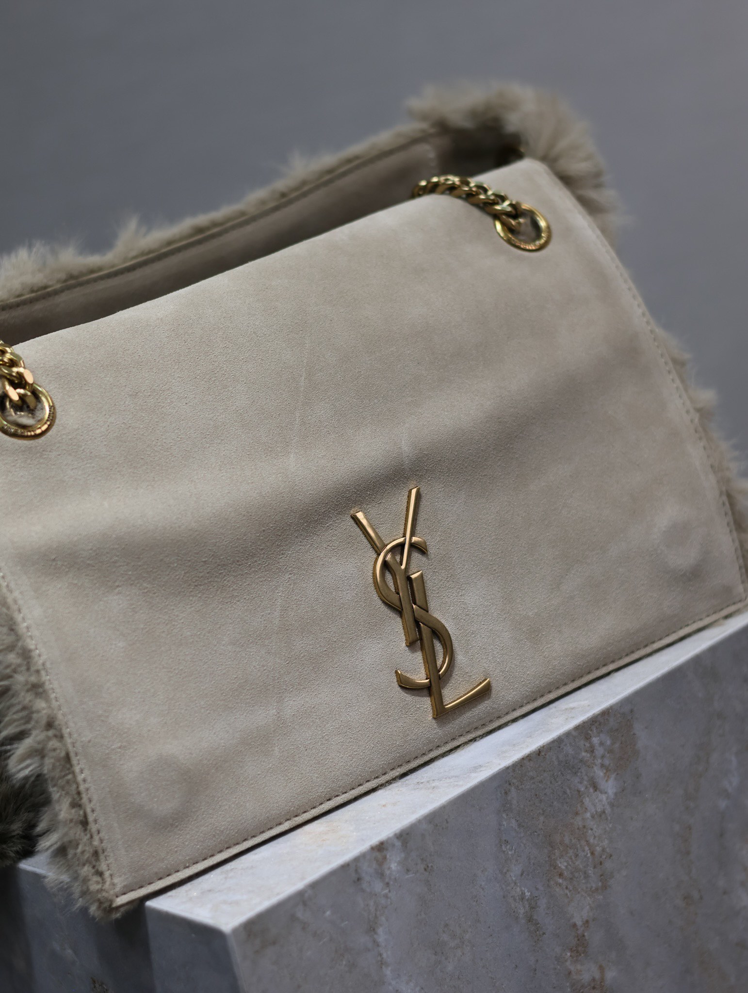 Y*L kate with raffia-28.5×20×6cm