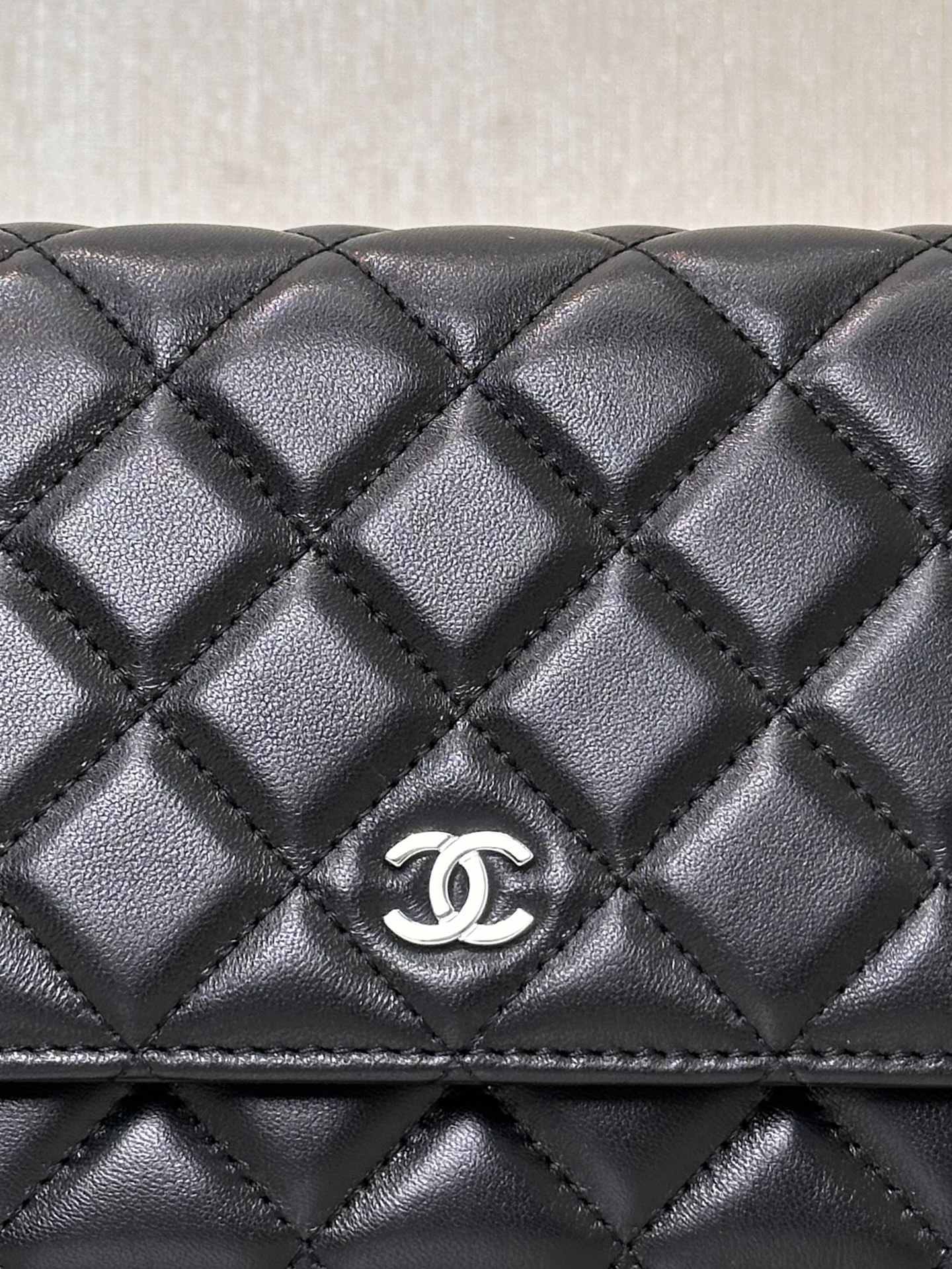 Ch@nel Wallet On Chain-Lambskin Leather-Silver Hardware-19*12*3.5CM