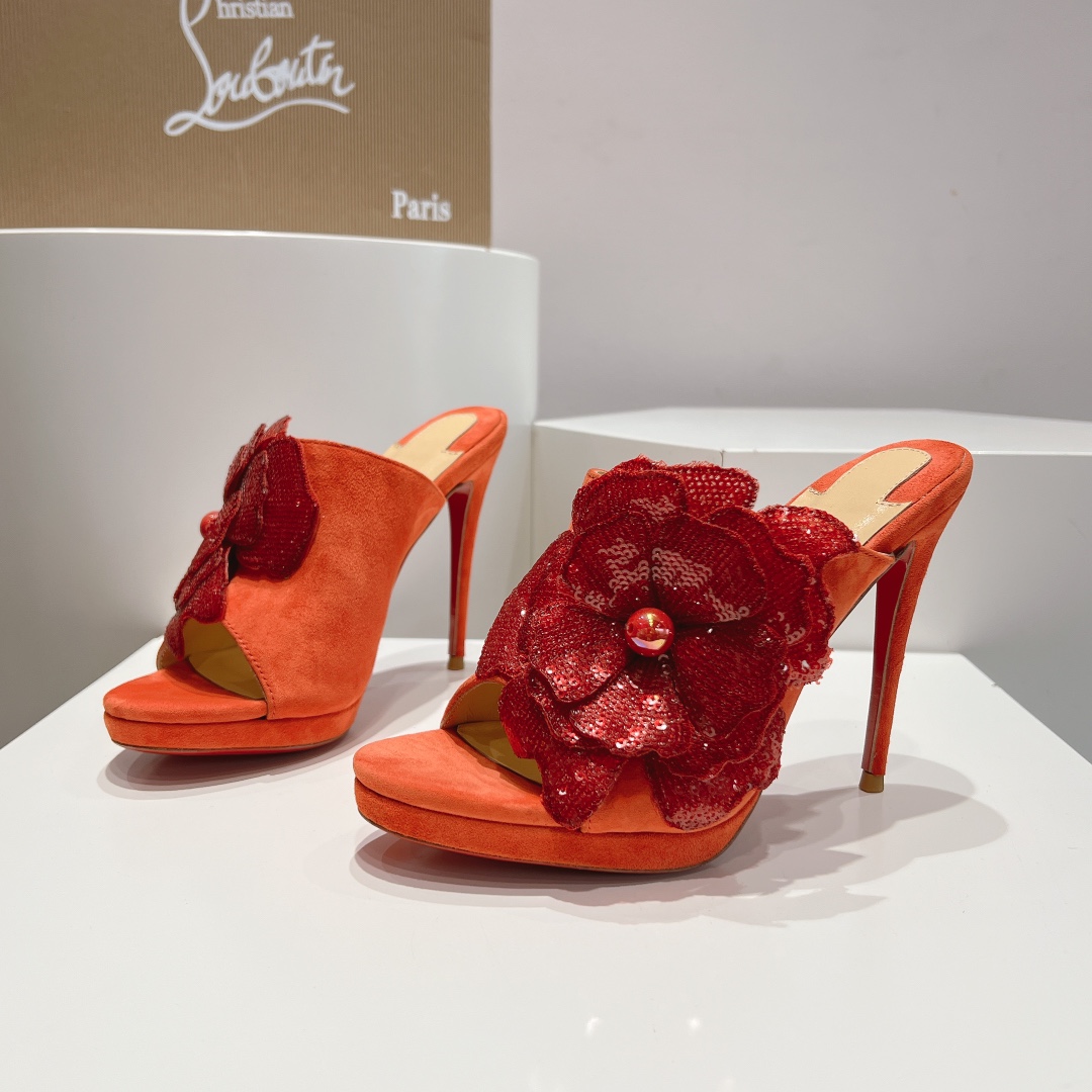 Ch**an louboutin slides-12cm