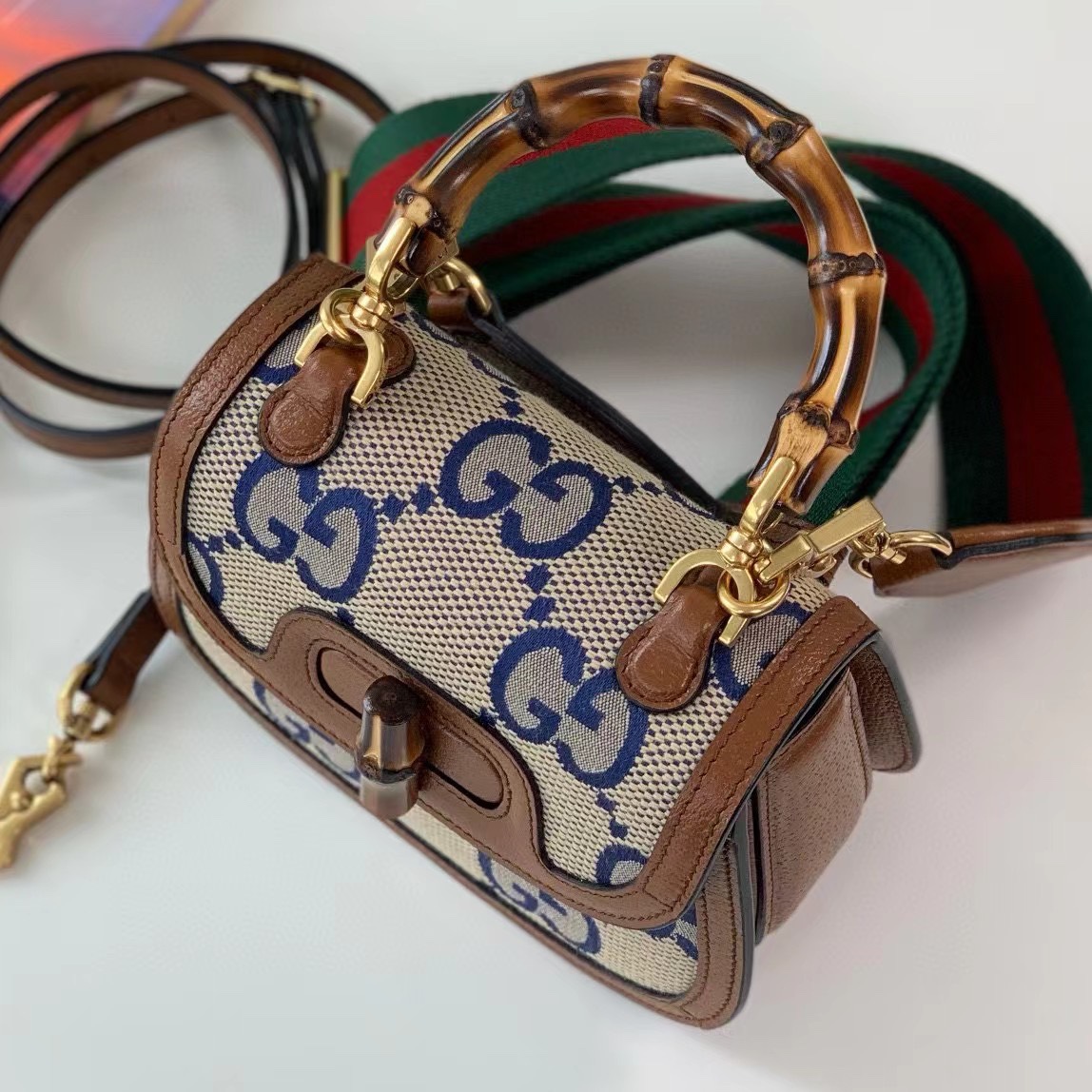 G*u*i bamboo bag-17*12*7.5cm