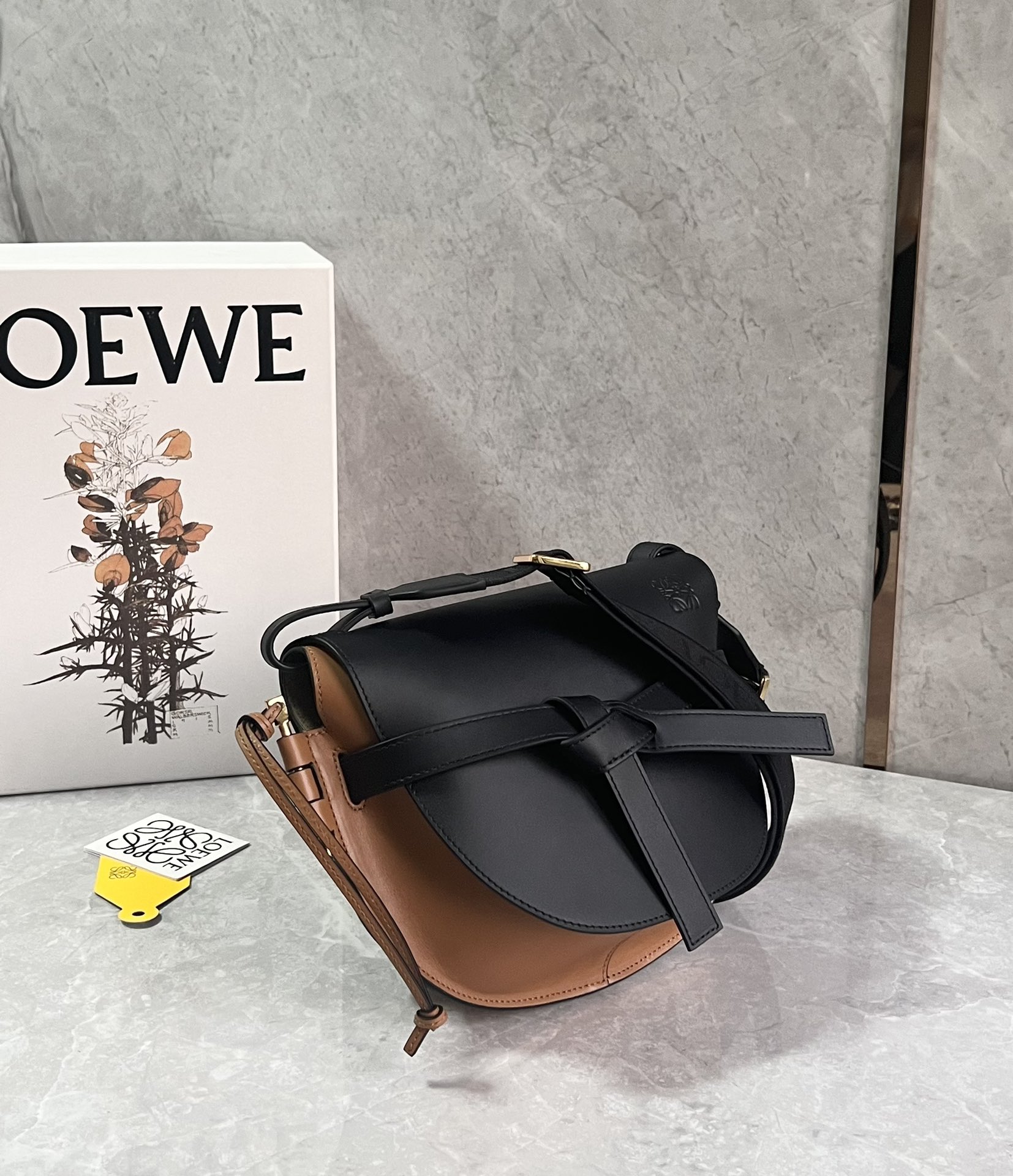 L0ew* puzzle gatedual bag-25*19*11.5cm