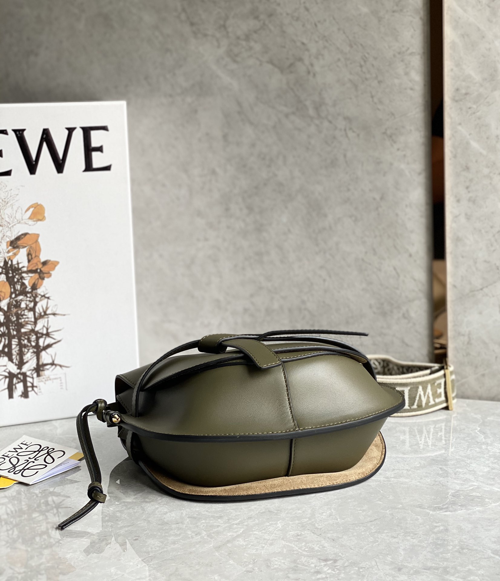L0ew* puzzle gatedual bag-25*19*11.5cm