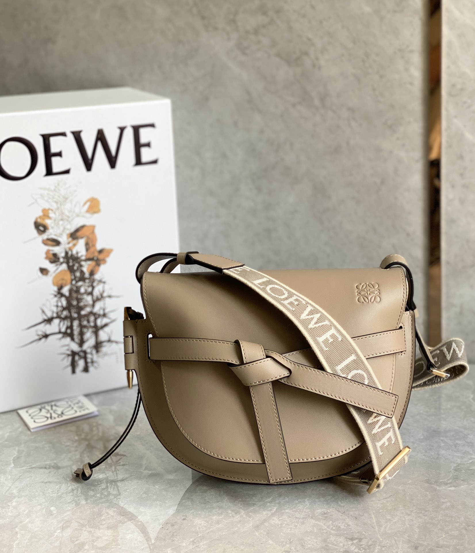 L0ew* puzzle gatedual bag-25*19*11.5cm