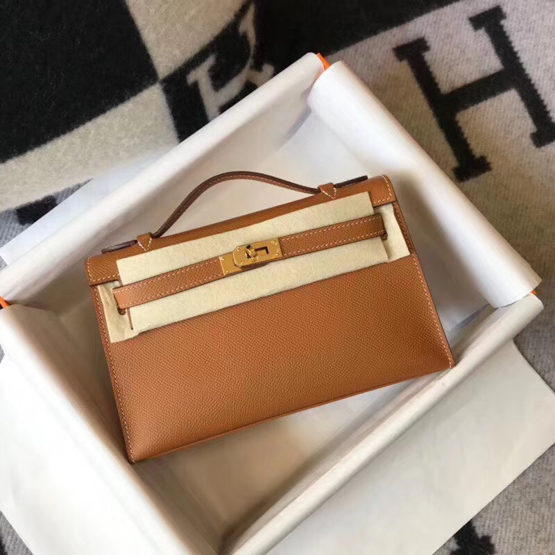 H**mes mini kelly pochette-epsom leather-22cm