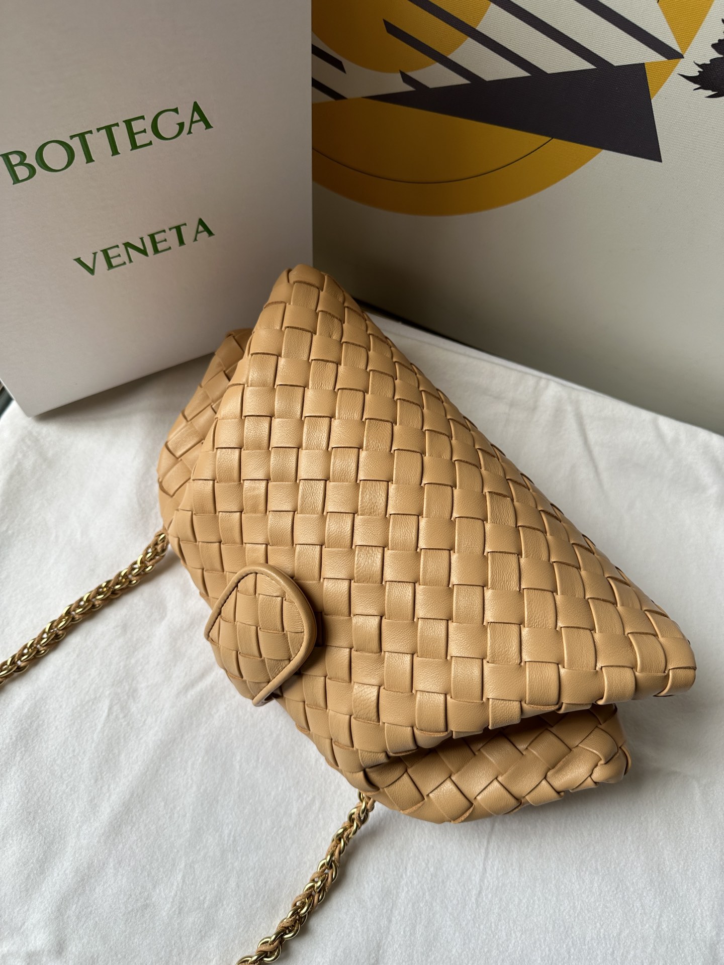 b0tte*a Ven*ta lauren 1980 teen leather clutch-31.5*16.5*11cm