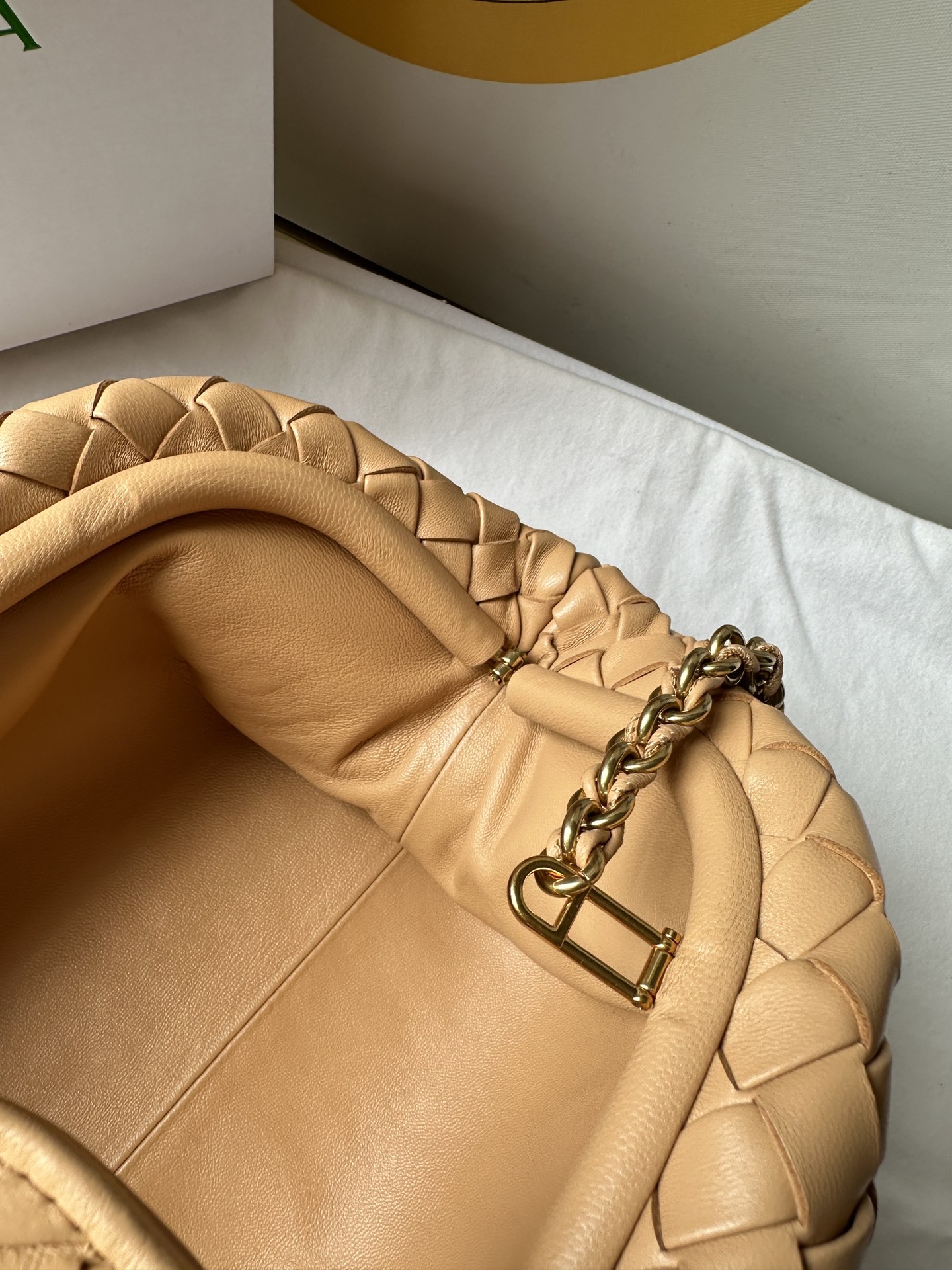 b0tte*a Ven*ta lauren 1980 teen leather clutch-31.5*16.5*11cm