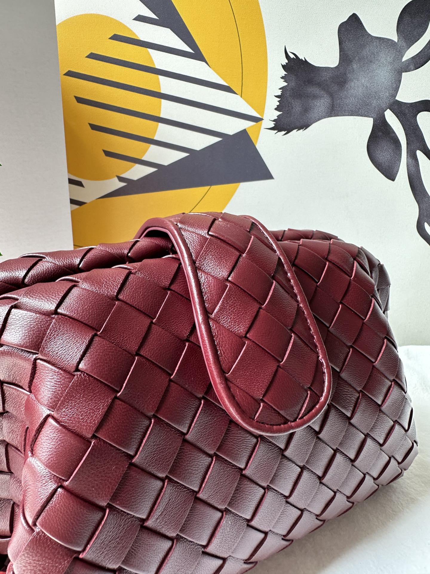 b0tte*a Ven*ta lauren 1980 teen leather clutch-31.5*16.5*11cm