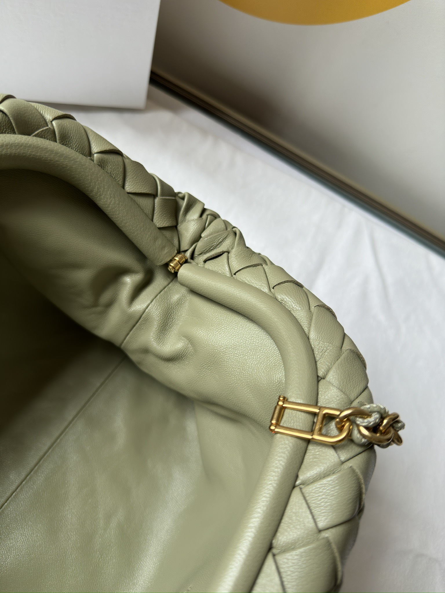 b0tte*a Ven*ta lauren 1980 teen leather clutch-31.5*16.5*11cm