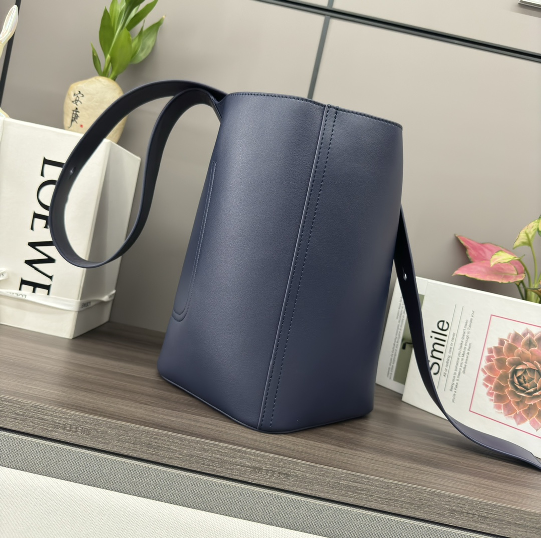 L0ew* pebble bucket bag-24.5*23.5*28cm