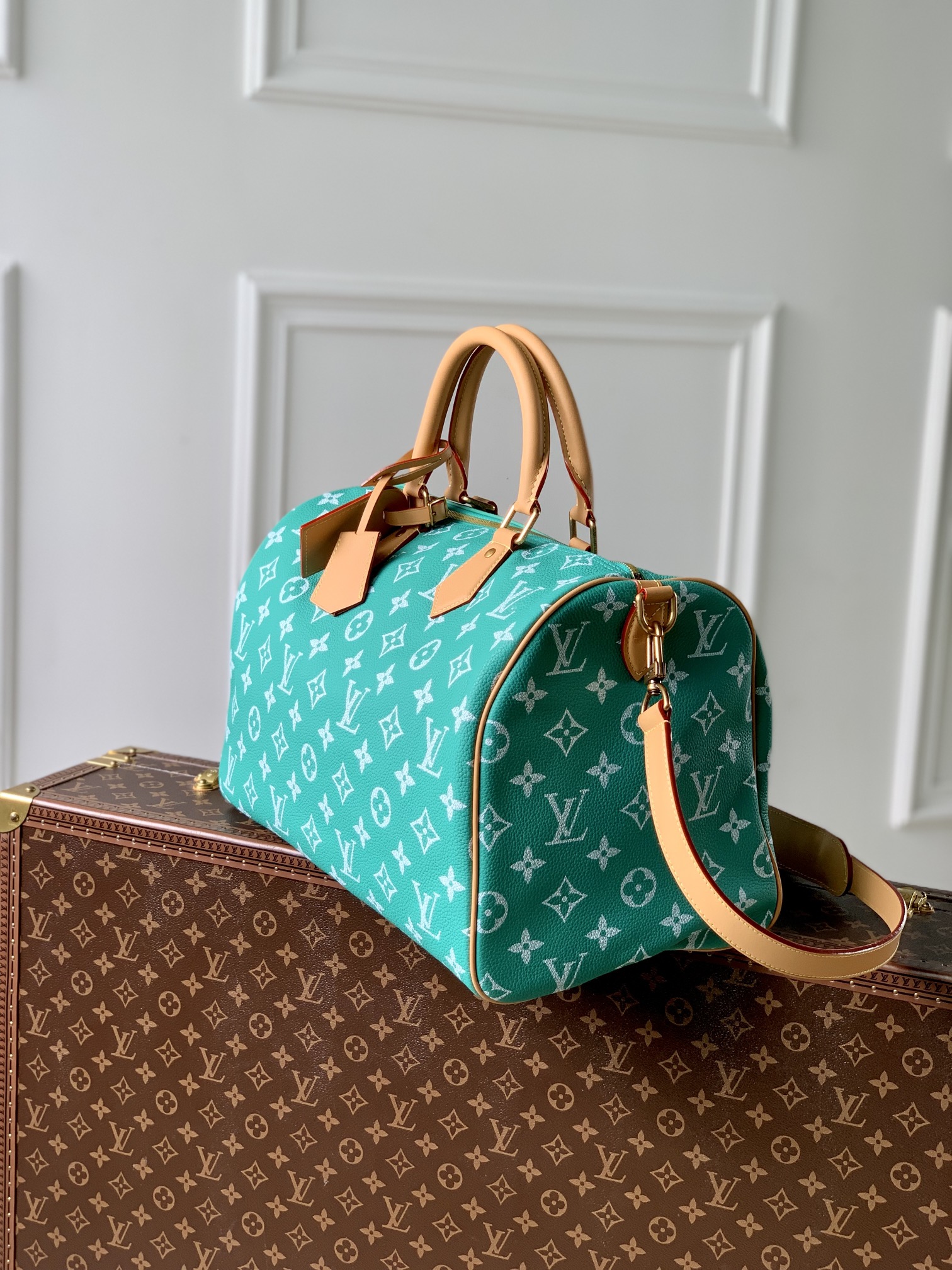 l0*is V*t0n speedy p9 bandoulière 40 monogram leather -40 x 26 x 23cm