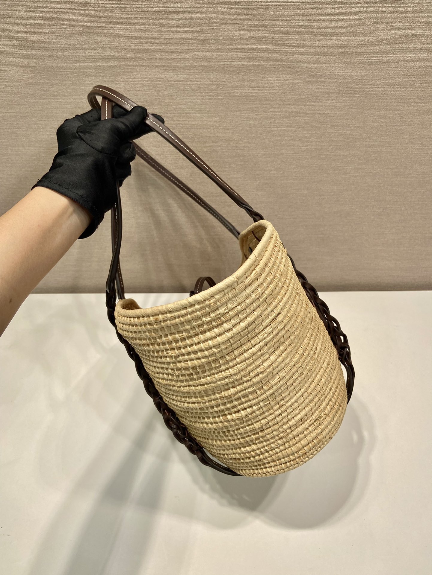 Pra*a 1bg312 basket bag-24*24*17cm