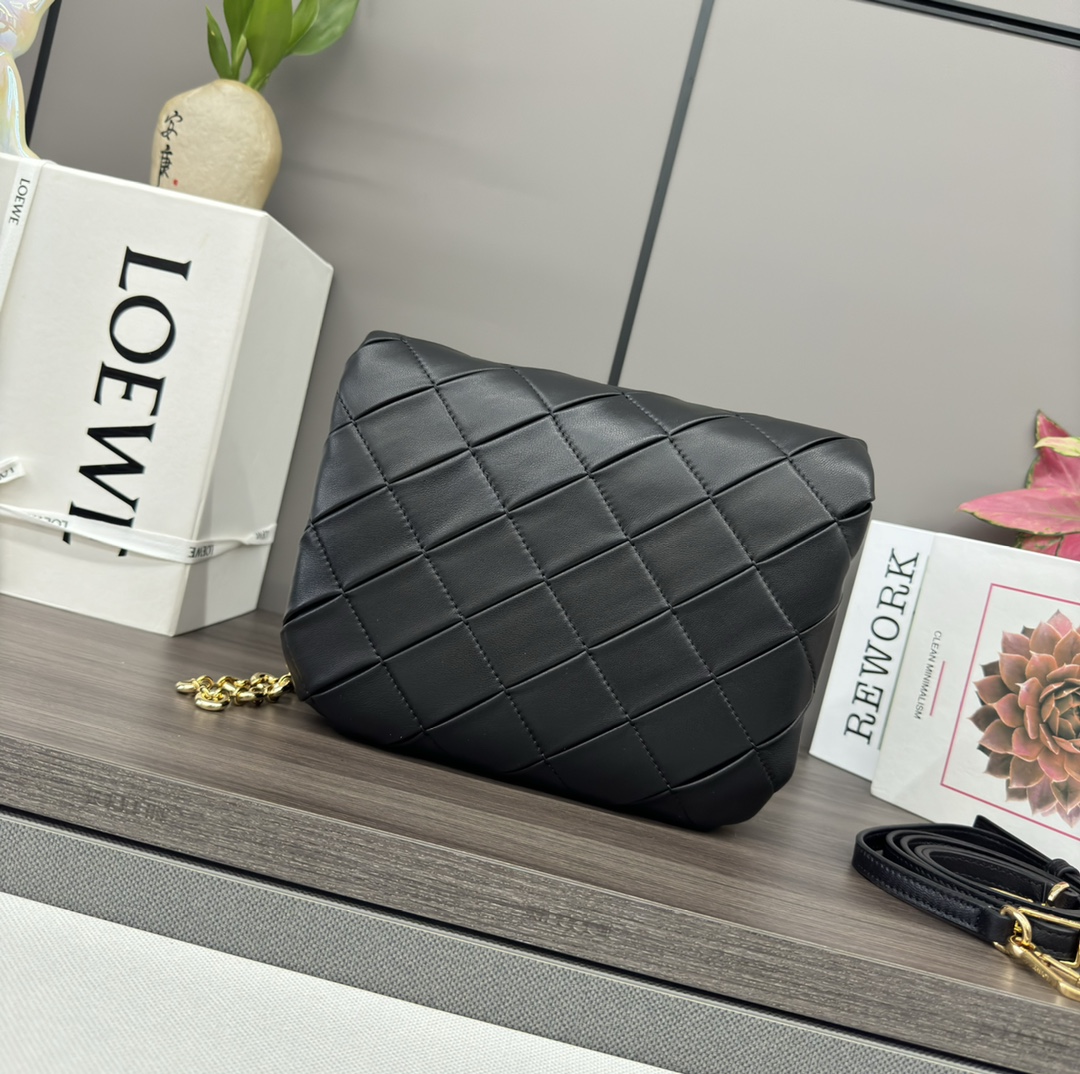 L0ew* puffer goya bag-23*9*17cm