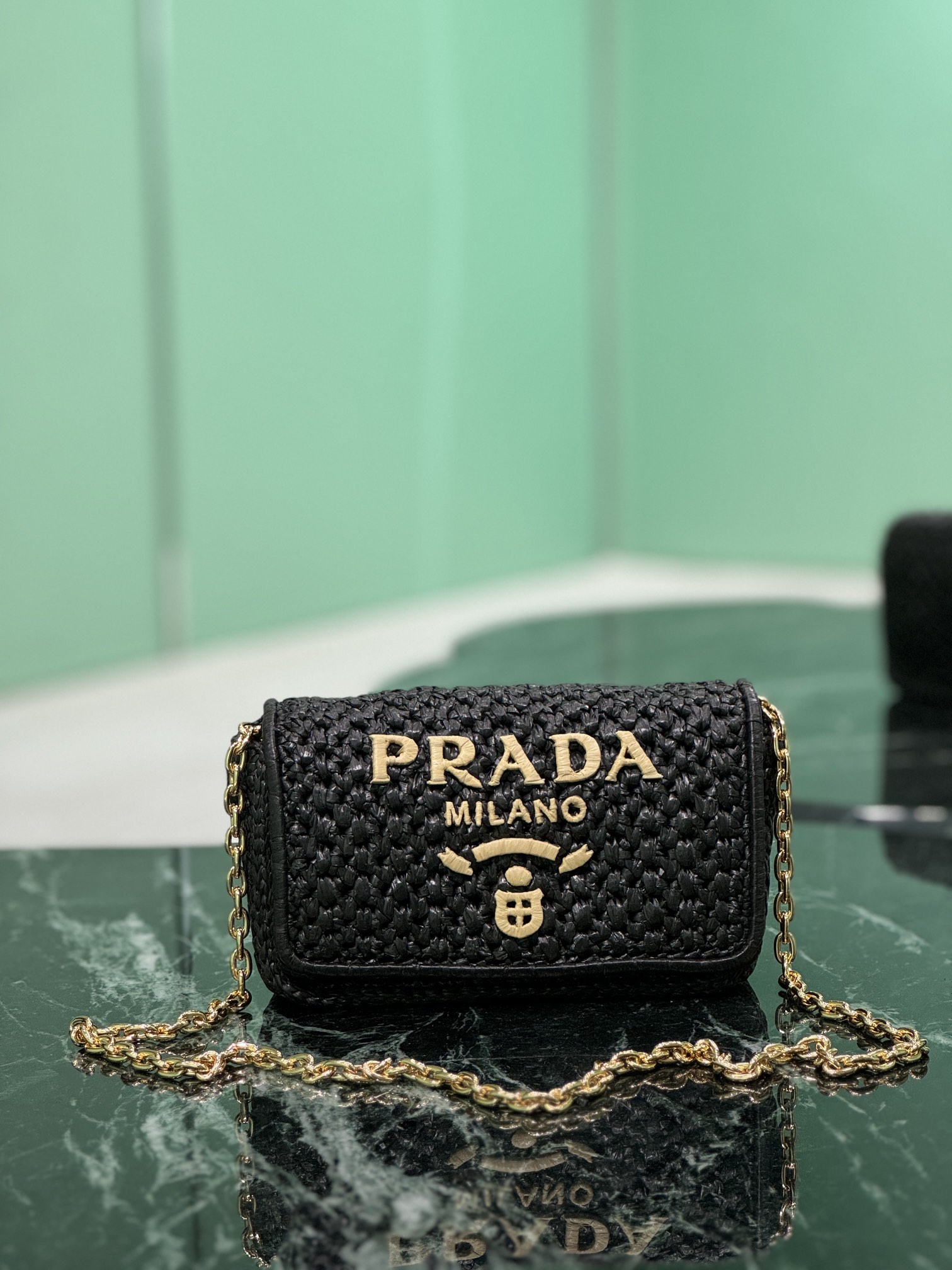 Pra*a woven bag-1bf135-20*13*7cm