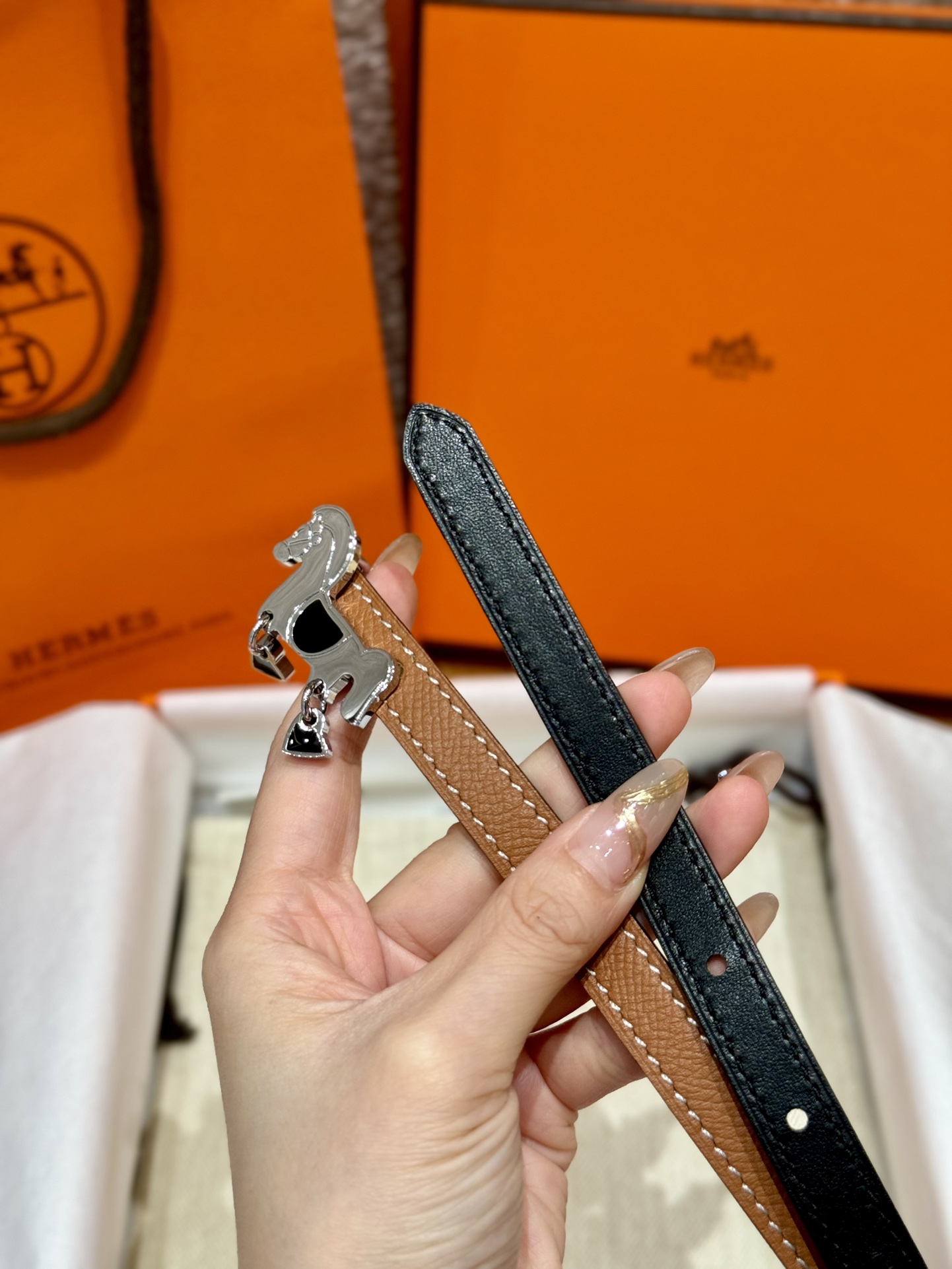 H**mes belt-1.3cm