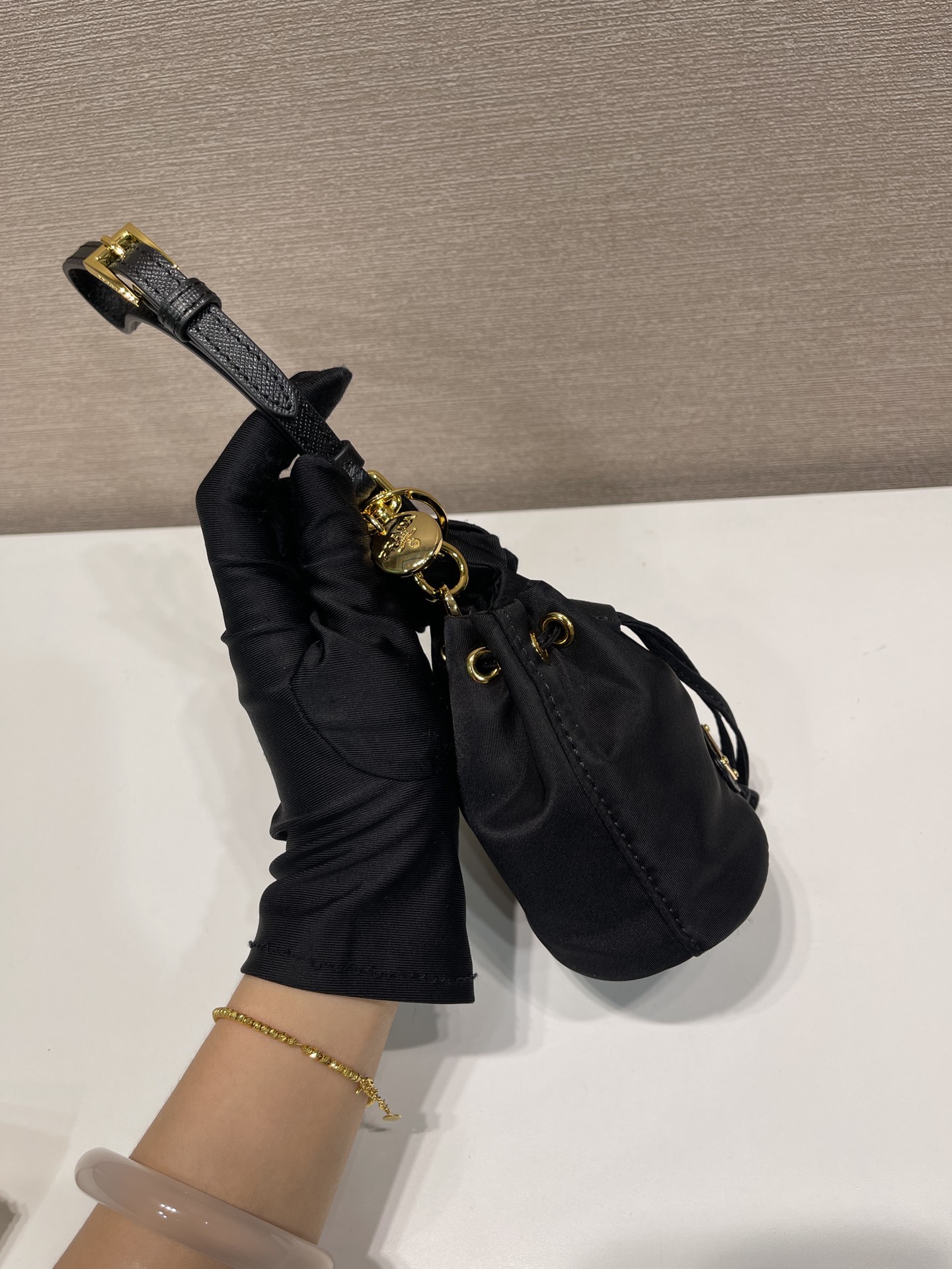 Pra*a 1tt202 re-nylon mini bag-8.5*10.5cm