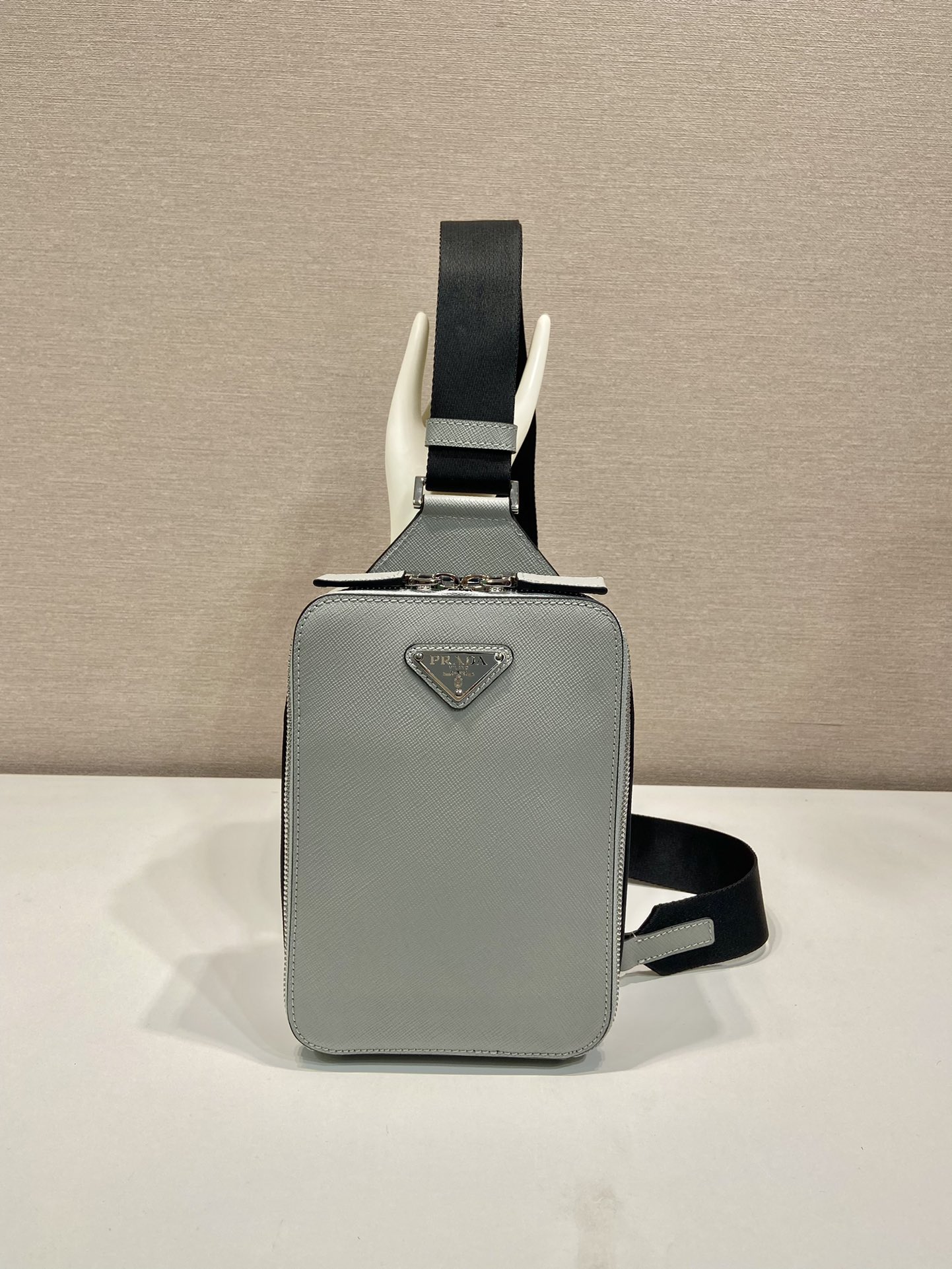 Pra*a 2vz106 Pra*a brique saffiano leather bag-14*20*5cm