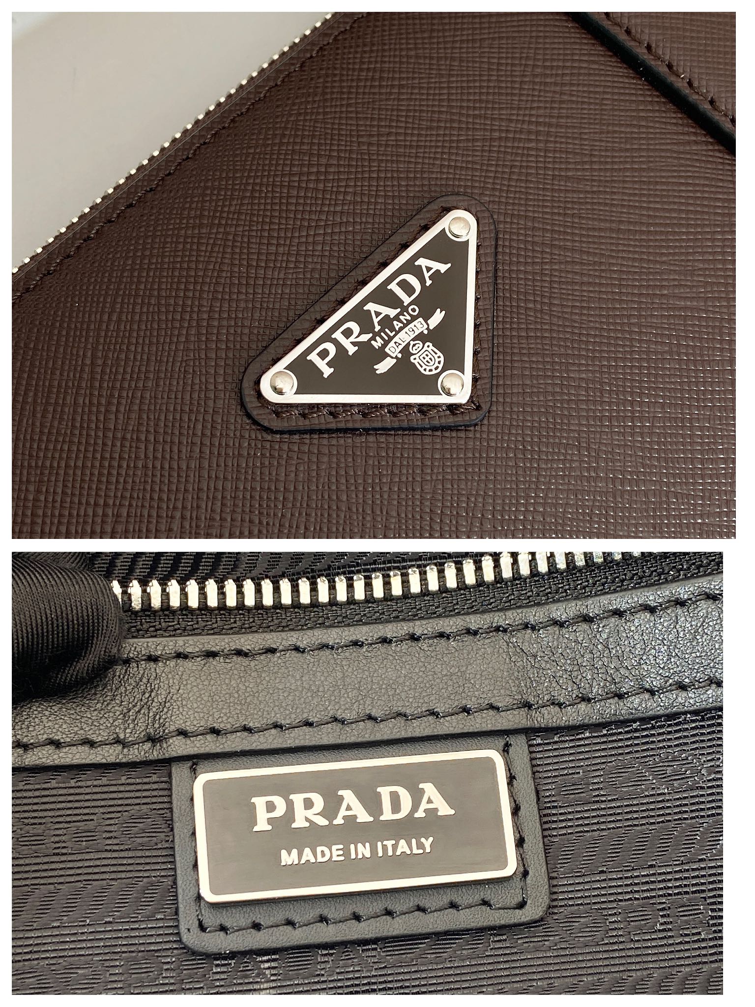 Pra*a 2vg039 saffiano leather tote bag-40*40*9cm