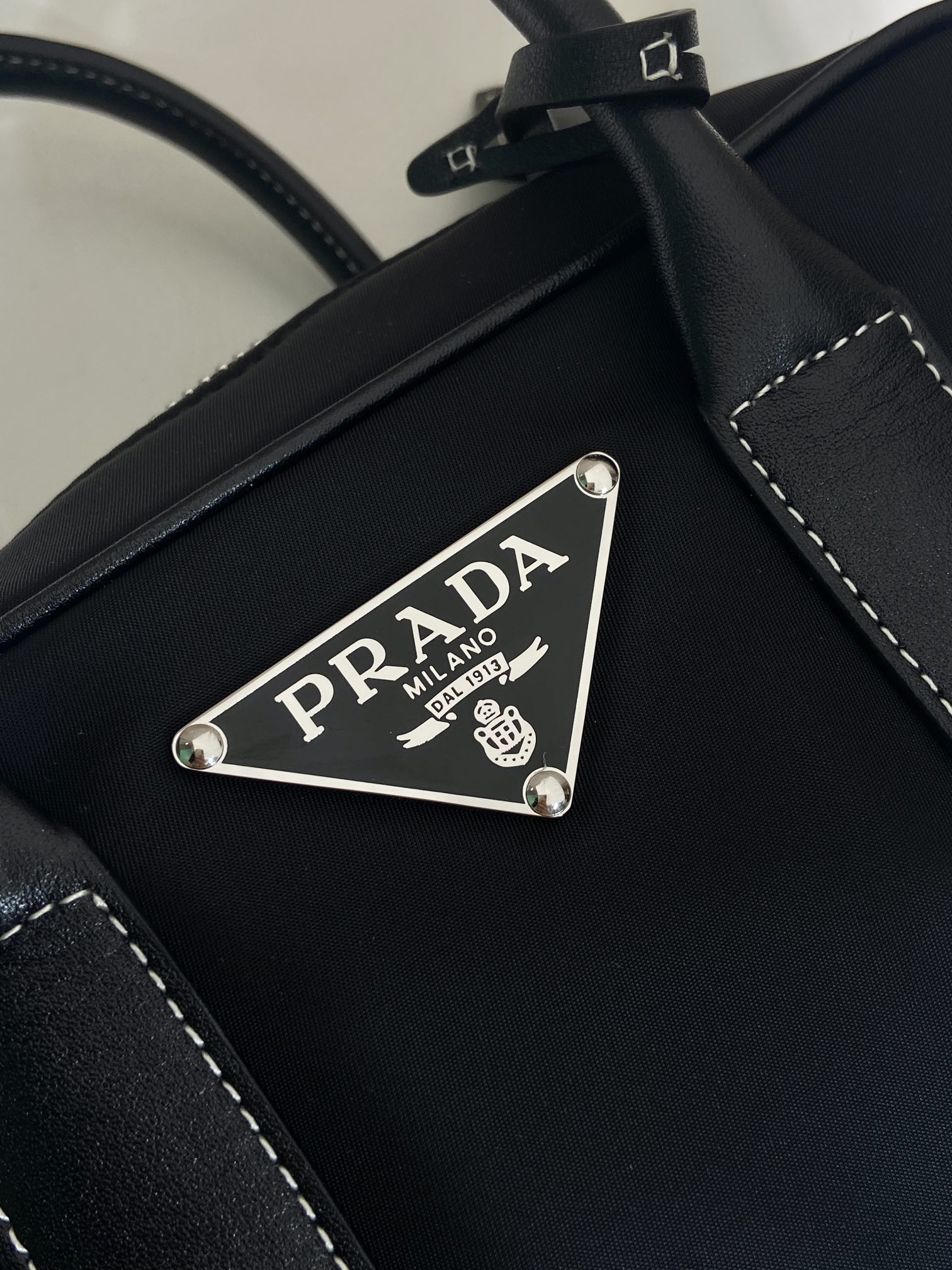 Pra*a 1bg846 vintage tote bag-24*15*5cm