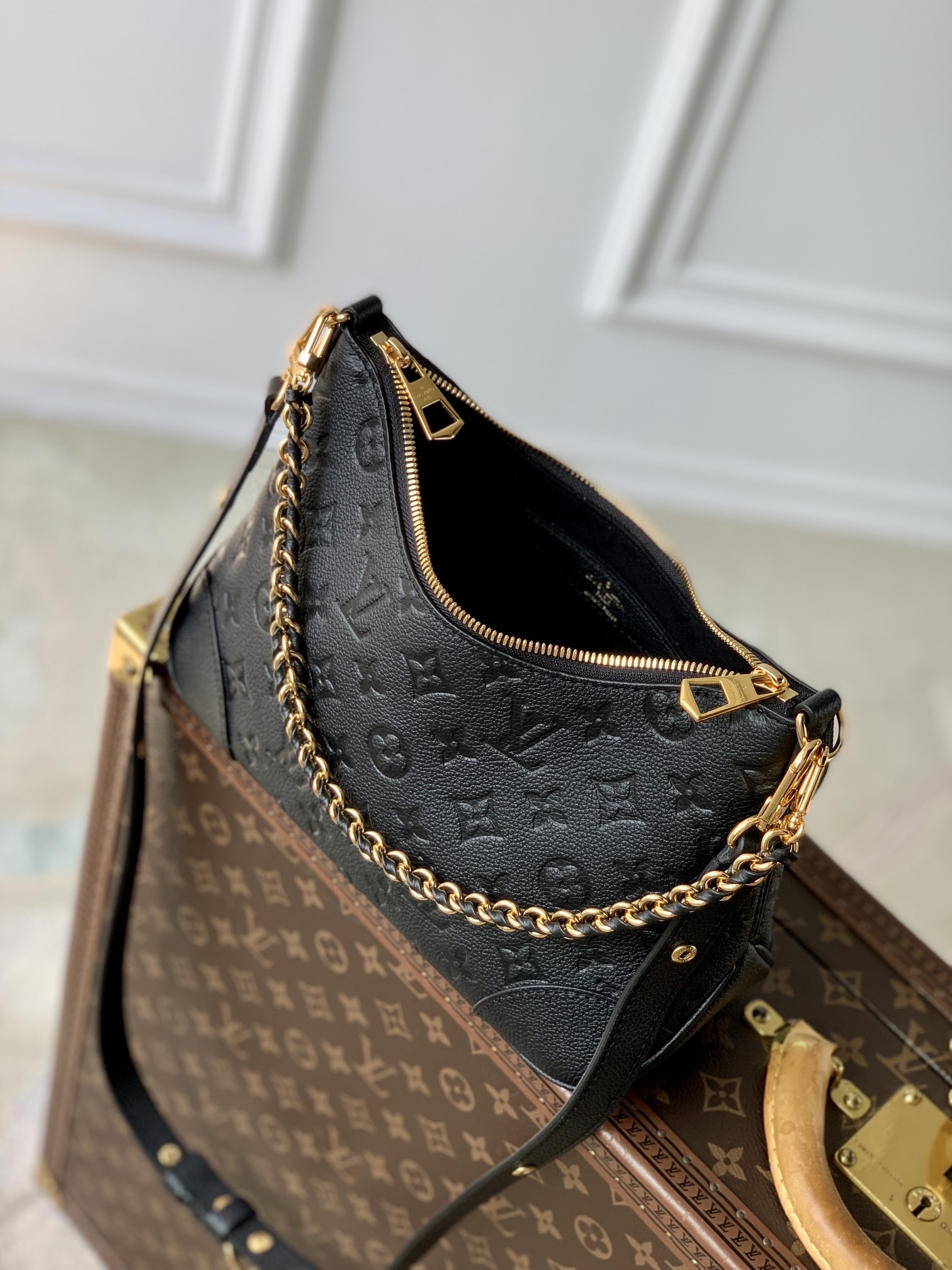 L0vis Vvtt0n Carryall PM Black Monogram-24 x 12 x 29.5CM