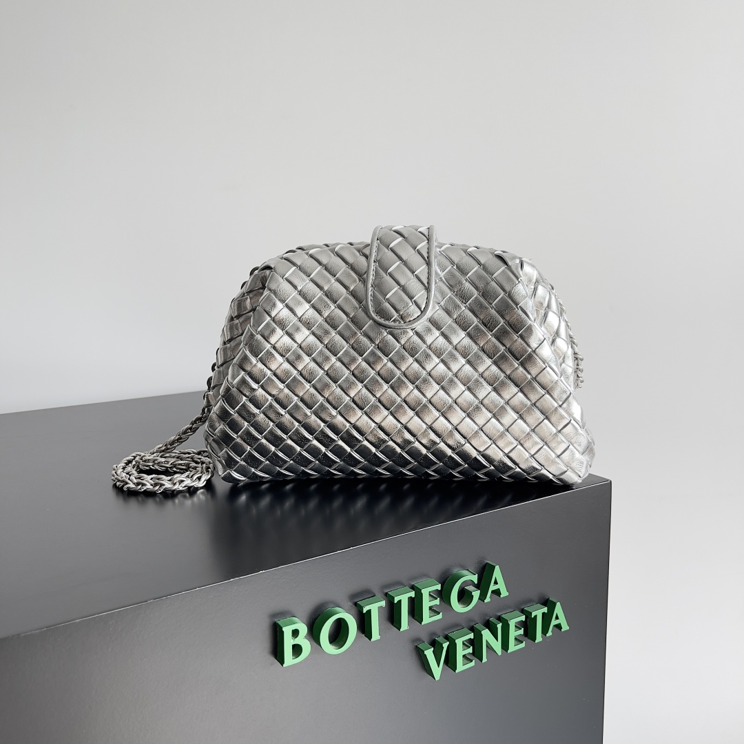 b0tt*ga Ven*ta lauren 1980 teen leather clutch-27*15*8cm