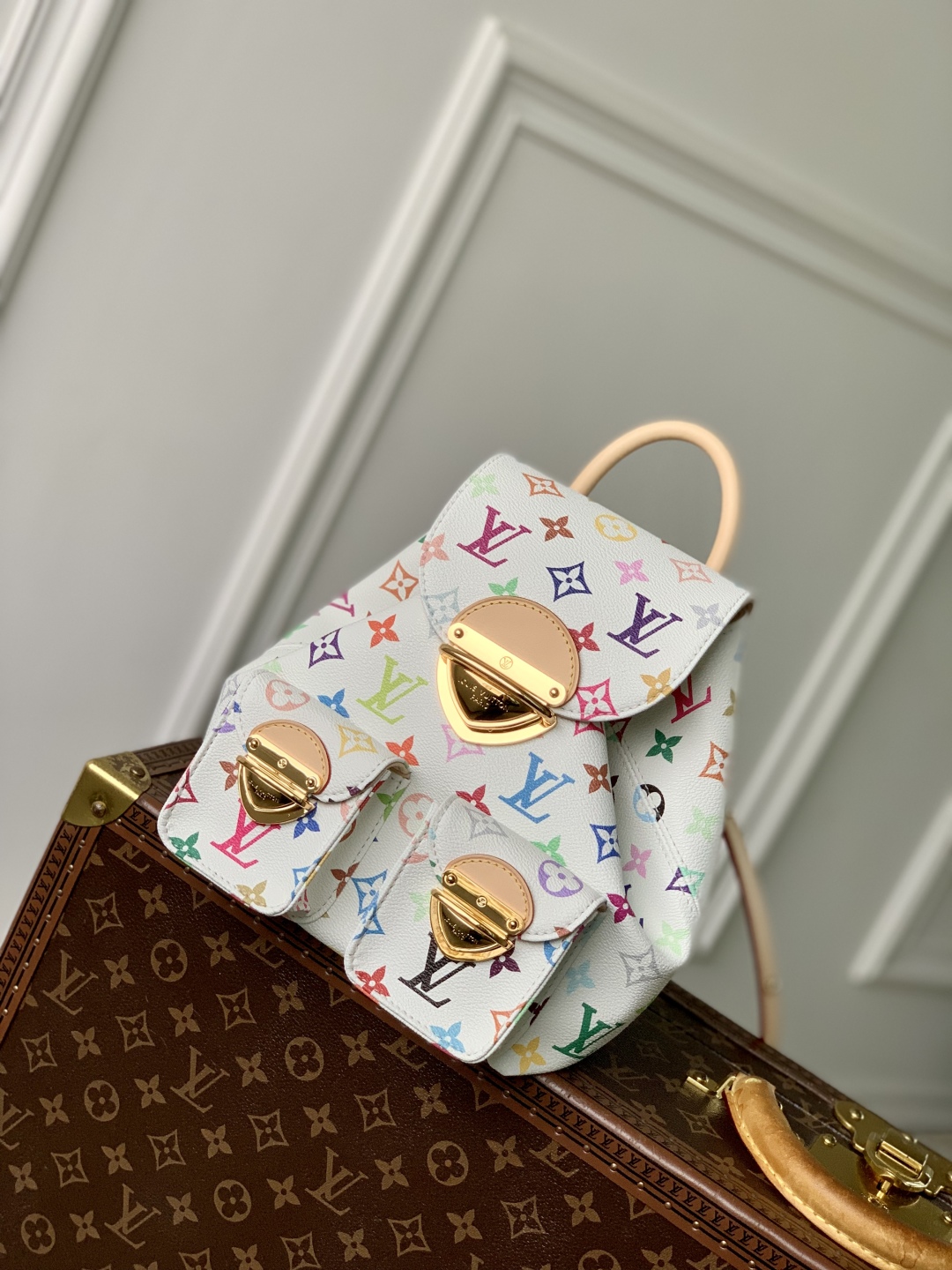 l0vis Vvtt0n x takashi murakami "venise" backpack-m13081 -26 x 7 x 24cm