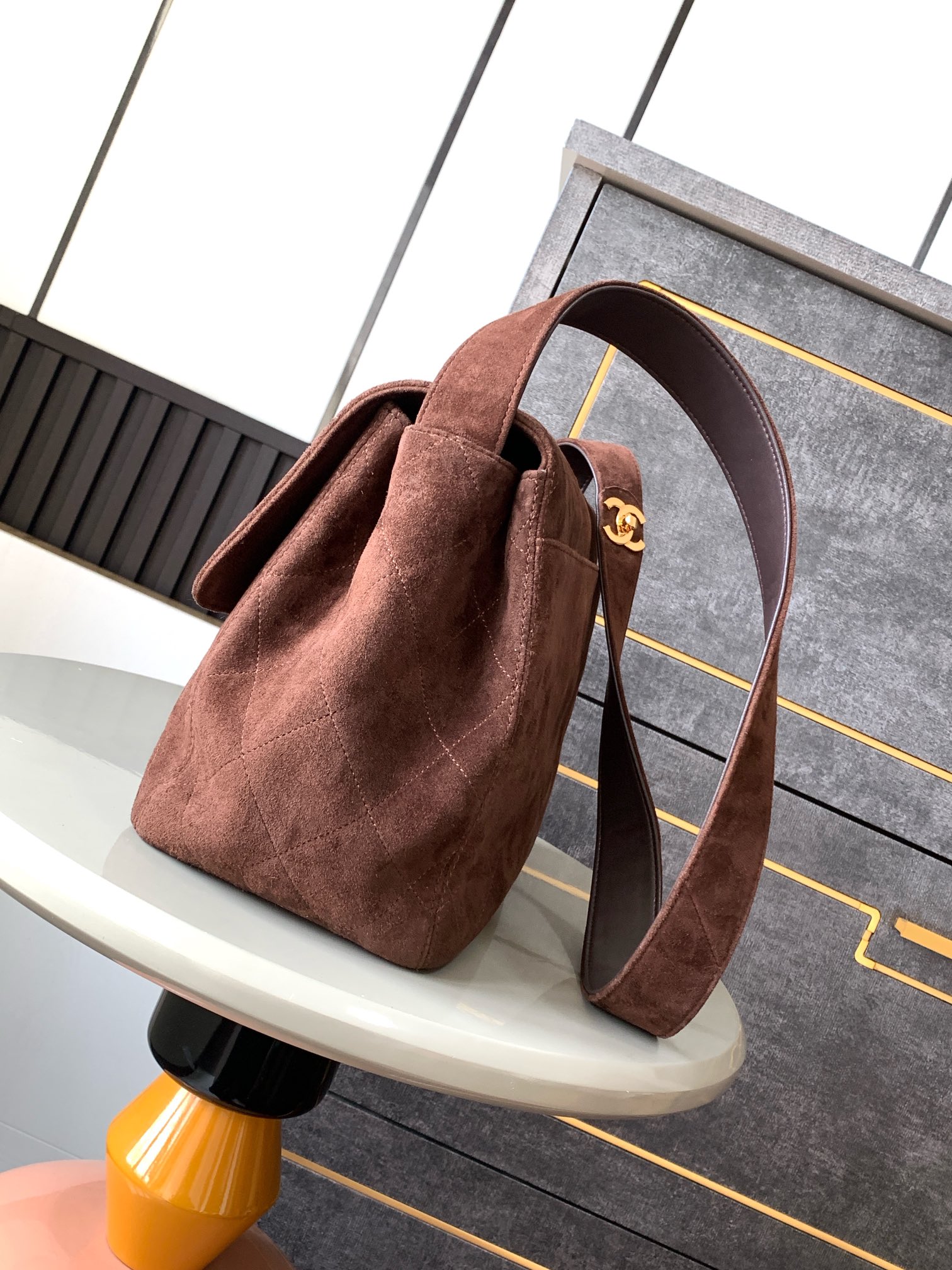 Ch@nel Vintage Flap Bag-28X 12.5 X 24CM
