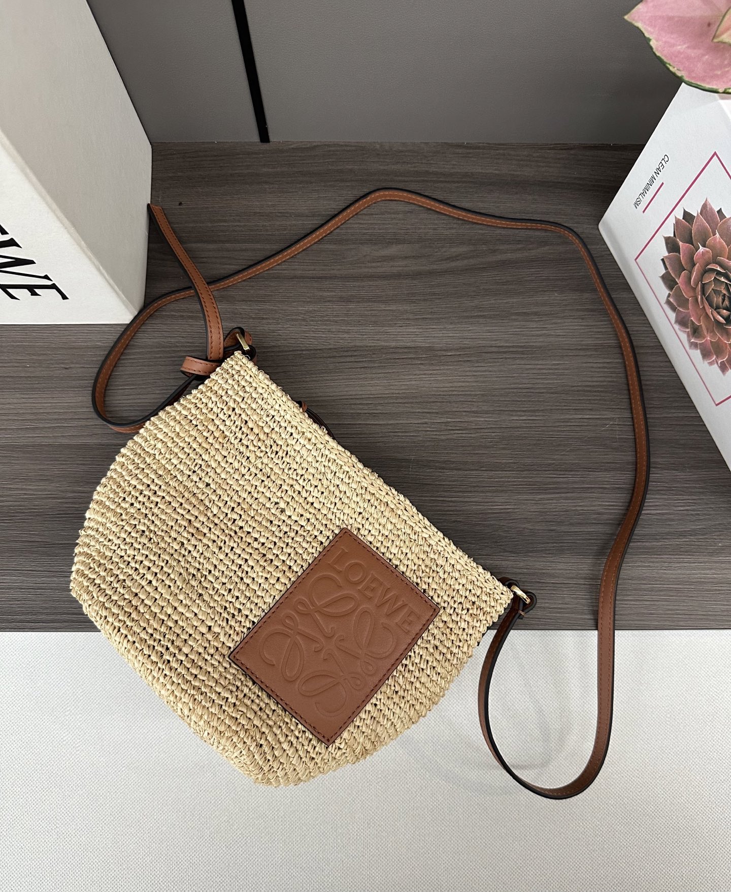 Lowee Basket Slit Pochette Bag-27*17*9CMCM