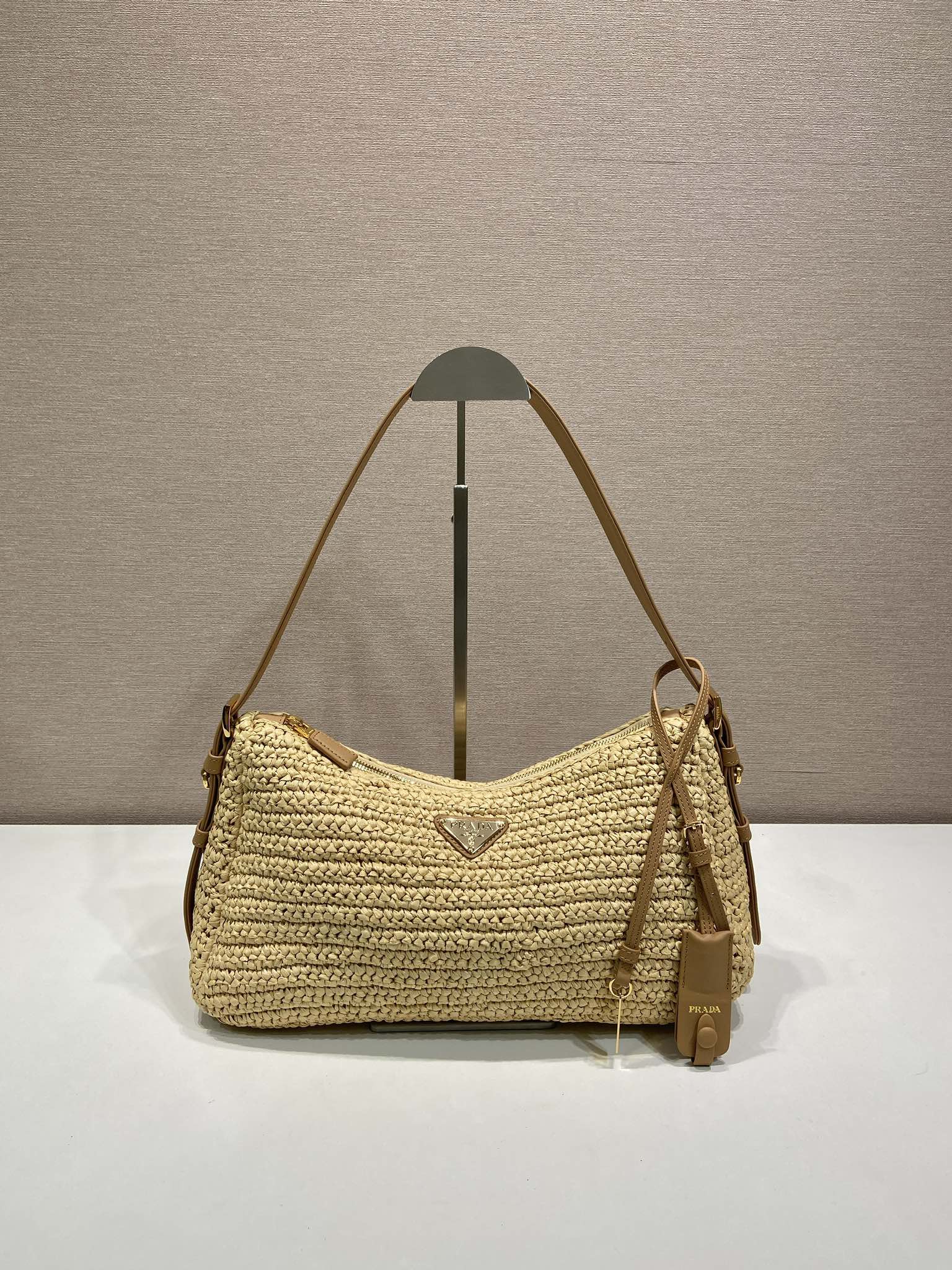 Pra*a aimée large crochet shoulder bag-1bc24-34*19.5*10cm