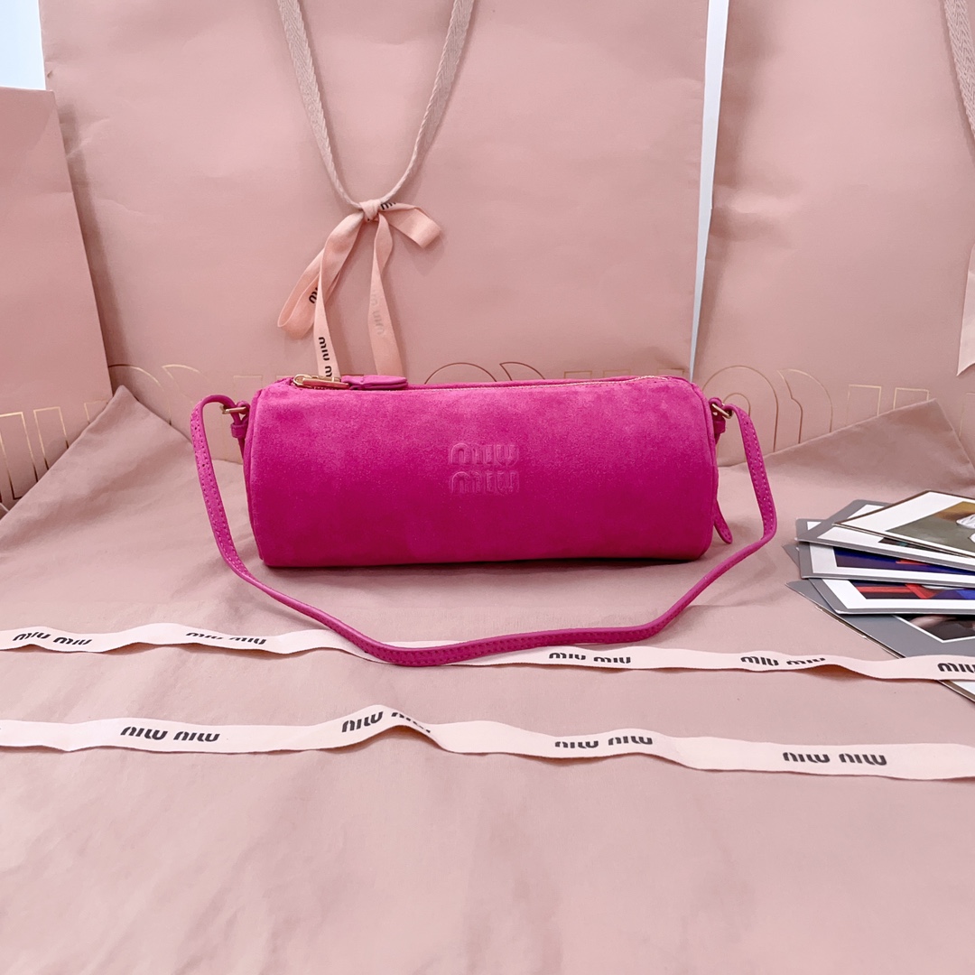M1um1u suede pouch-22 x 9 x 9cm
